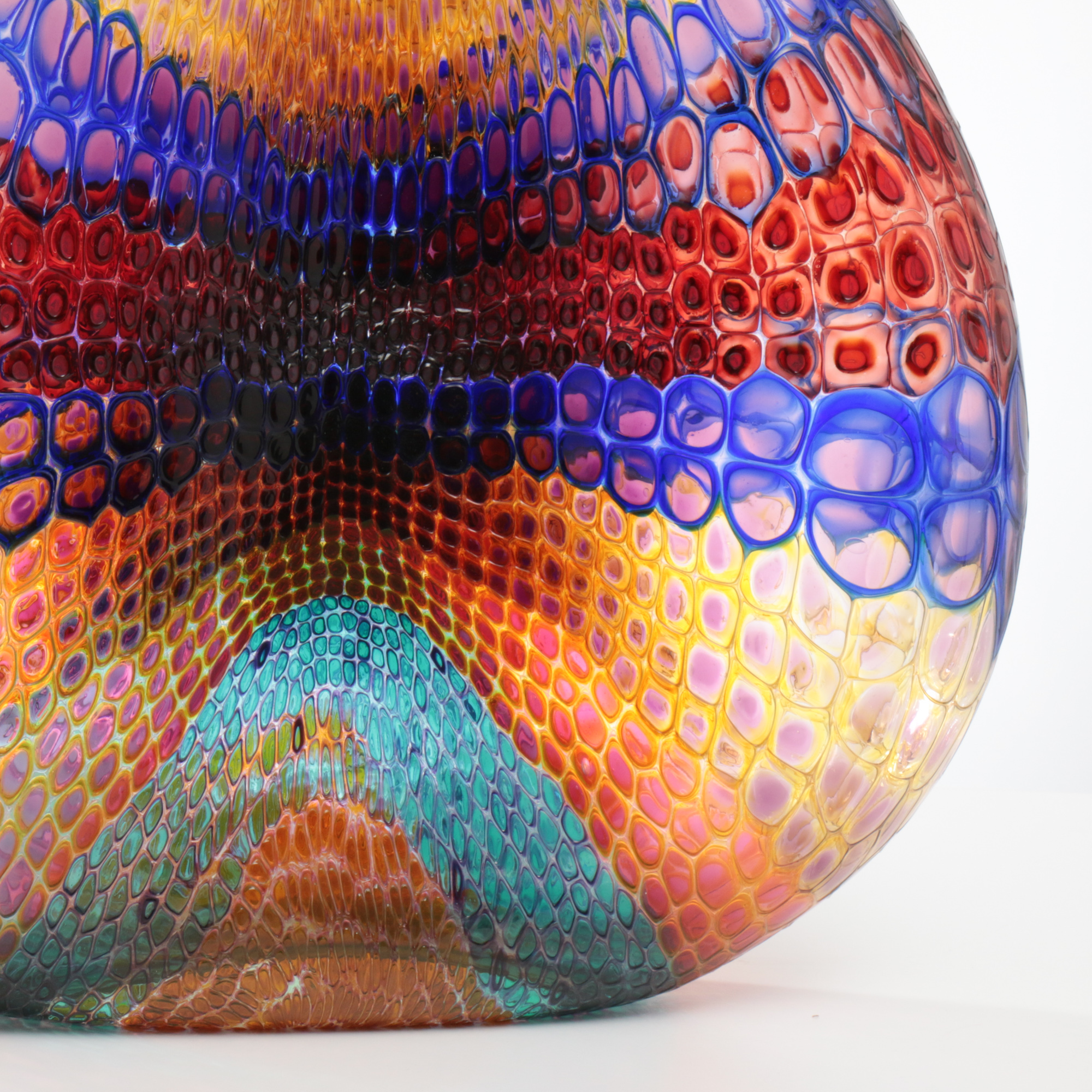 Stephen Rolfe Powell Glass Sculptural Vessel