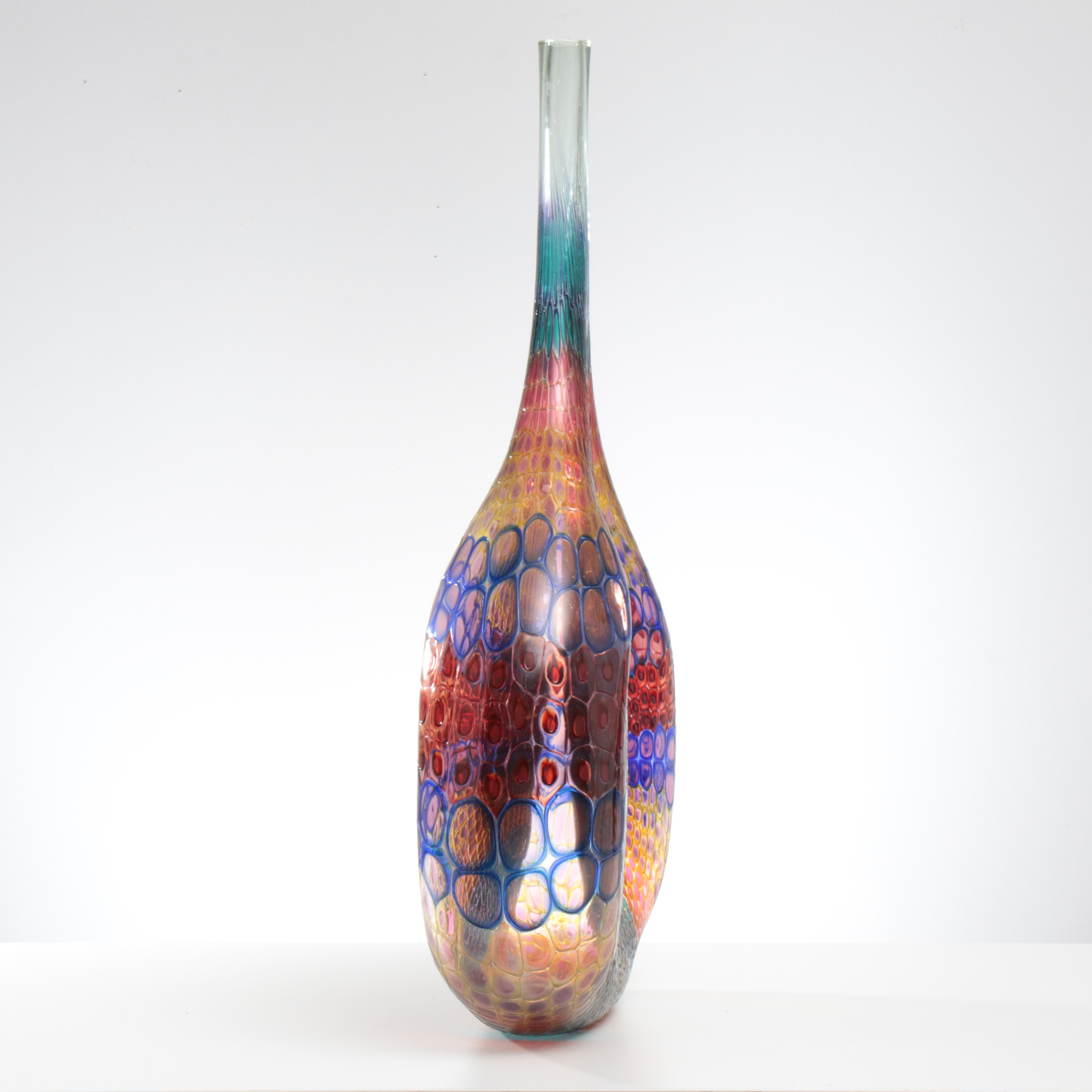 Stephen Rolfe Powell Glass Sculptural Vessel