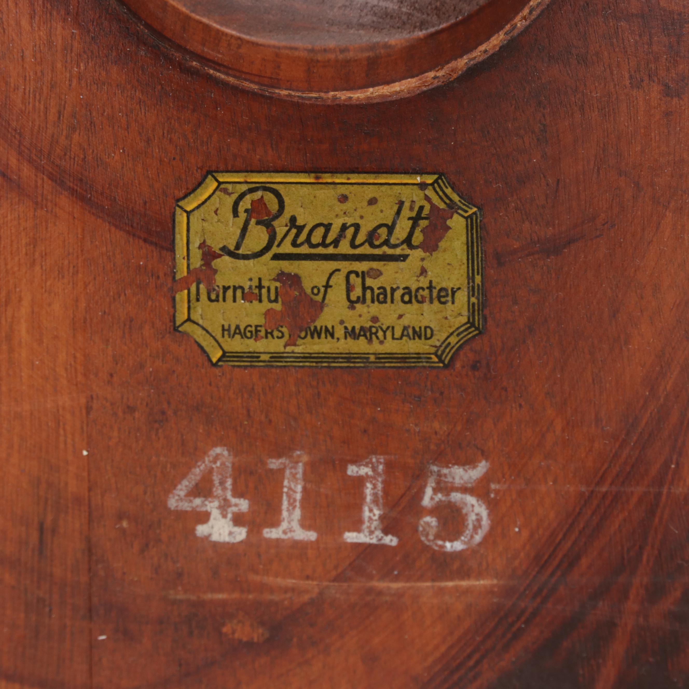 Brandt Regency Style Mahogany-Finish Glass Tray-Top Coffee Table