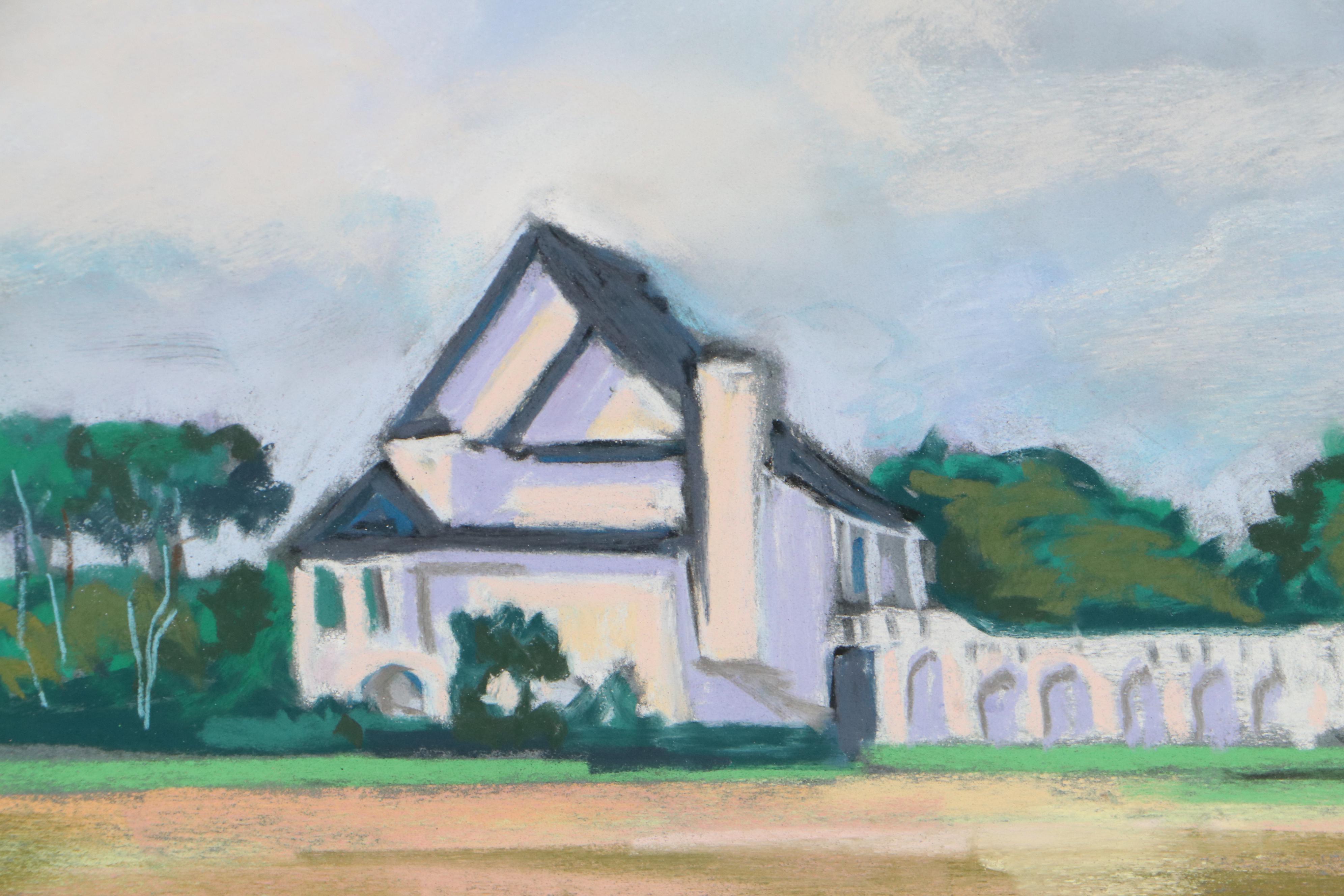 Martha Bator Pastel Drawing "Home on the Marsh"