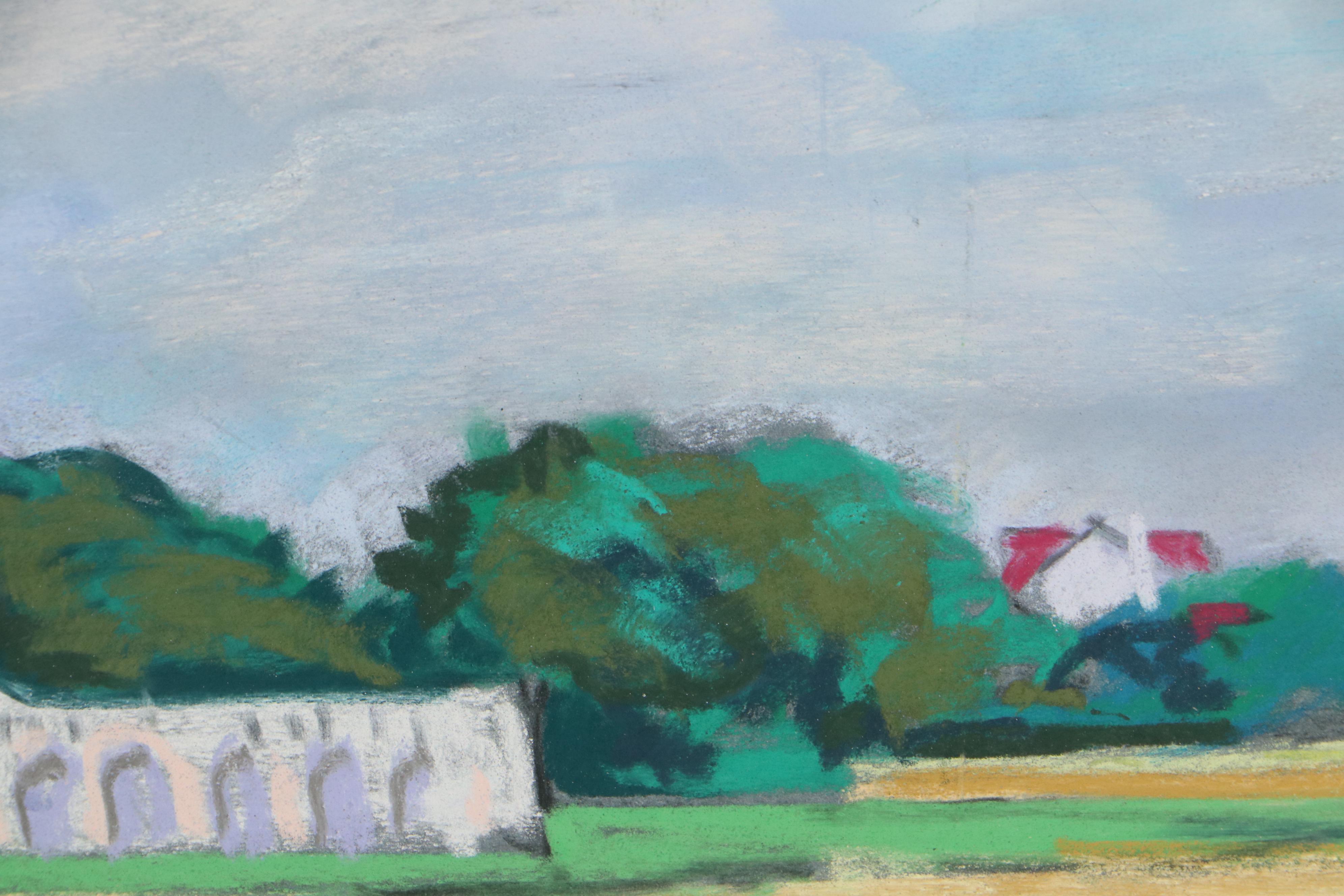 Martha Bator Pastel Drawing "Home on the Marsh"