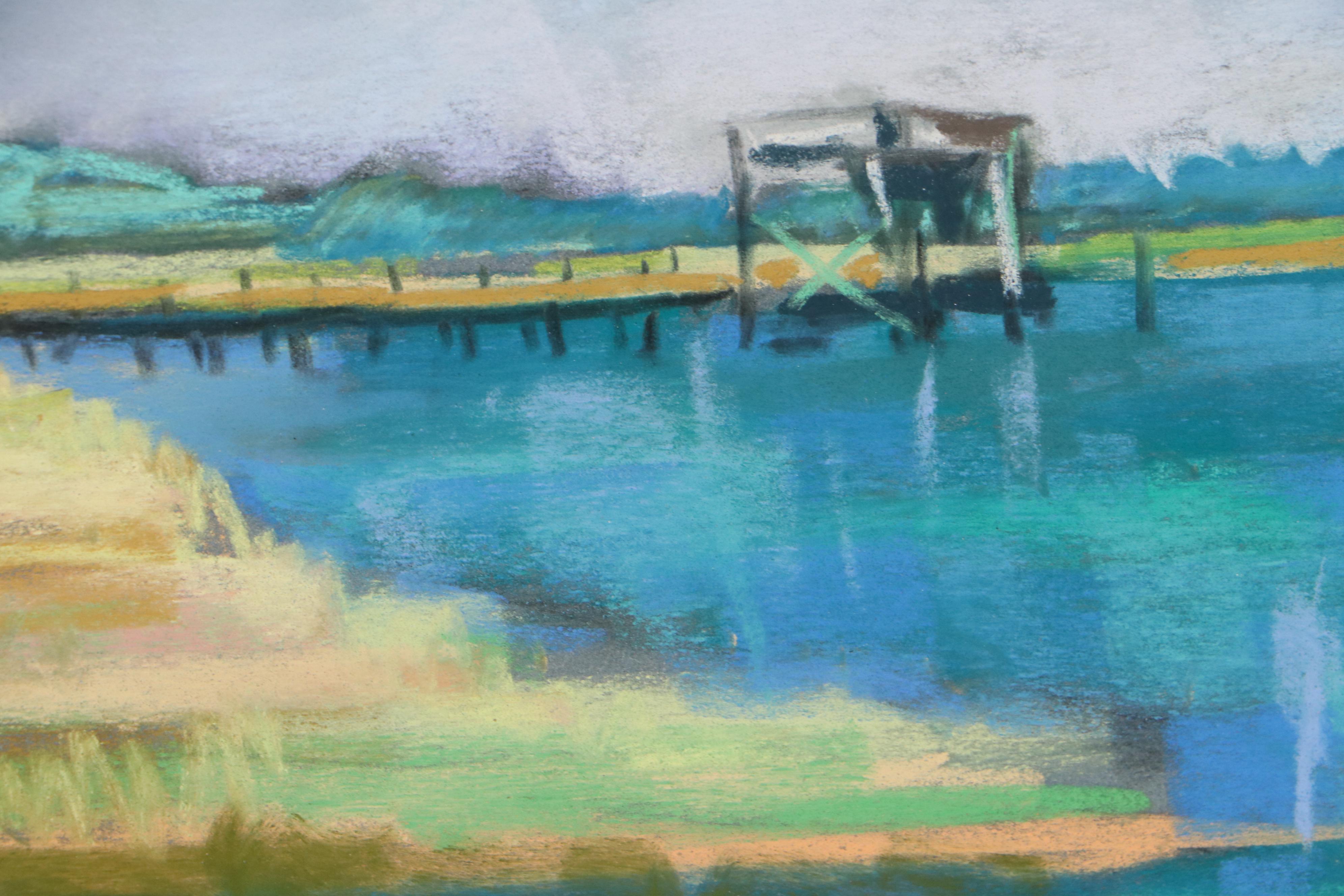 Martha Bator Pastel Drawing "Home on the Marsh"