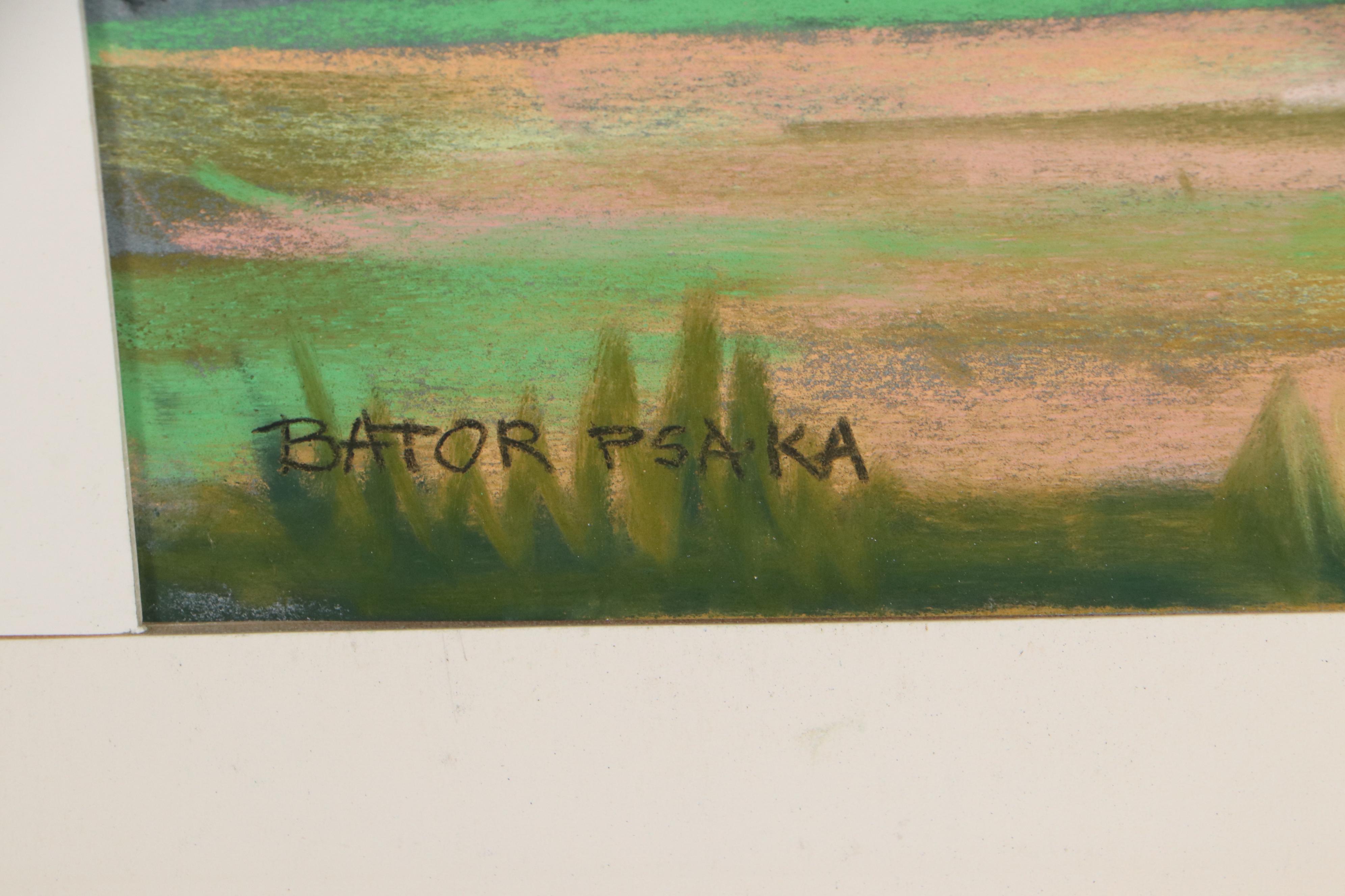 Martha Bator Pastel Drawing "Home on the Marsh"