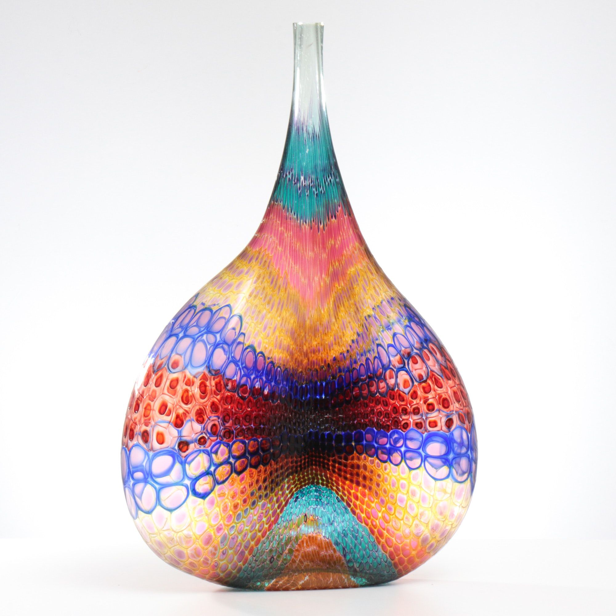 Stephen Rolfe Powell Glass Sculptural Vessel