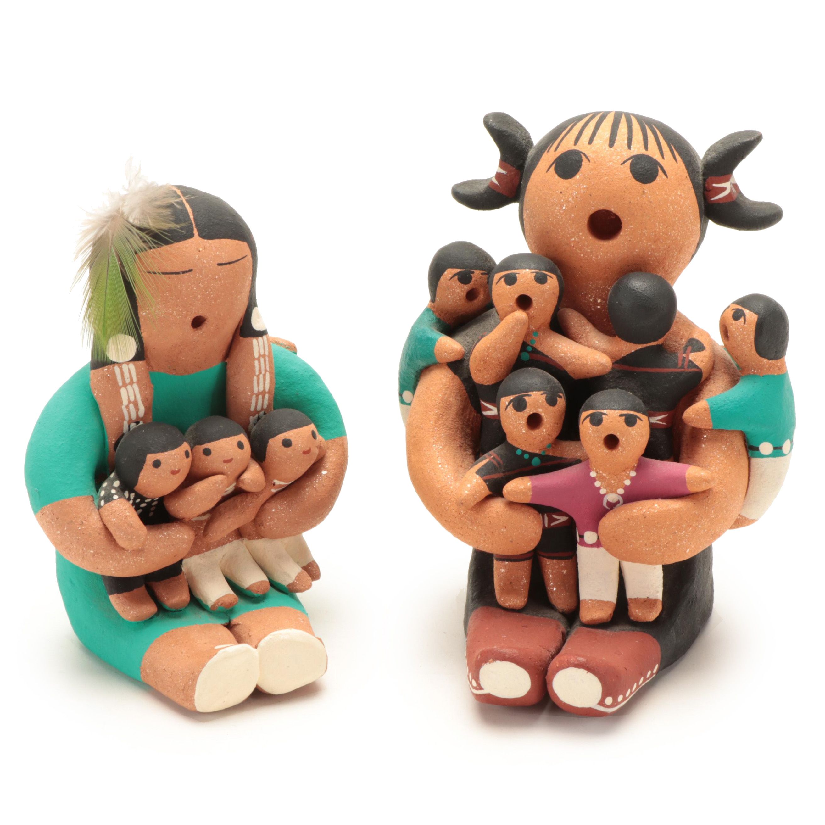 Margaret Quintana and Other Pueblo Pottery Storyteller Figurines