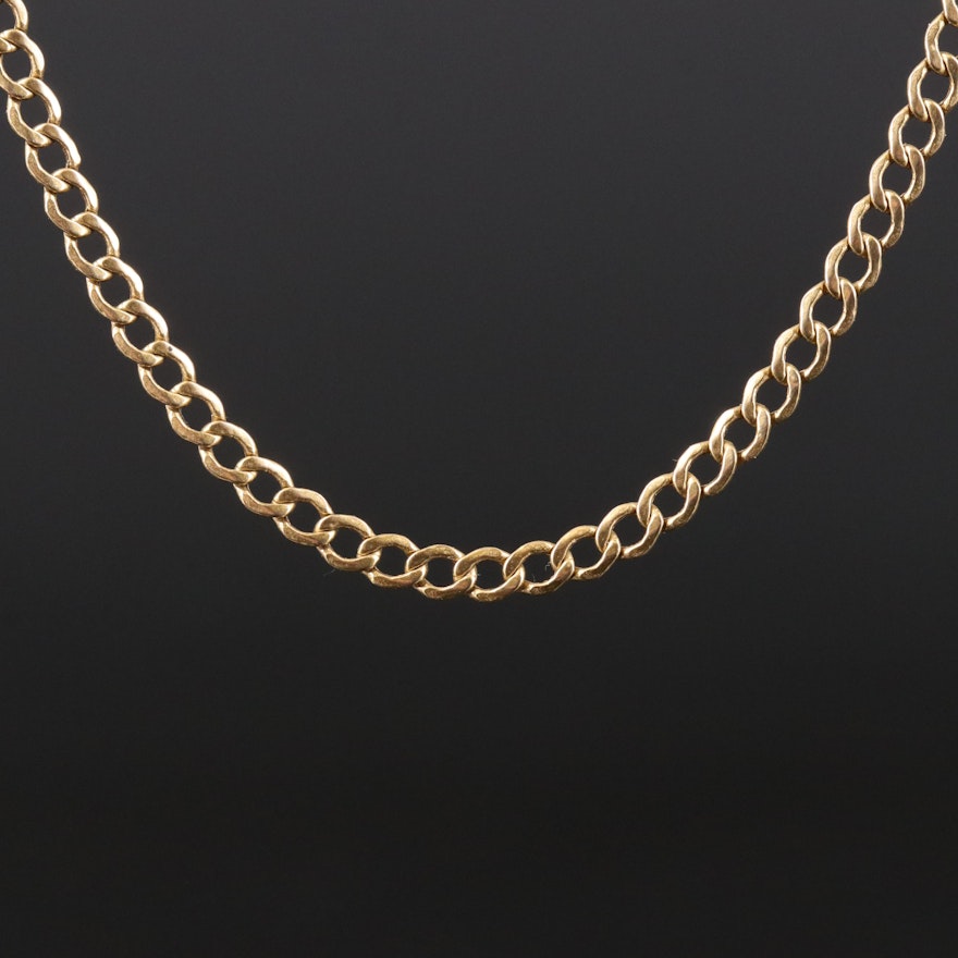 10K Curb Chain Necklace