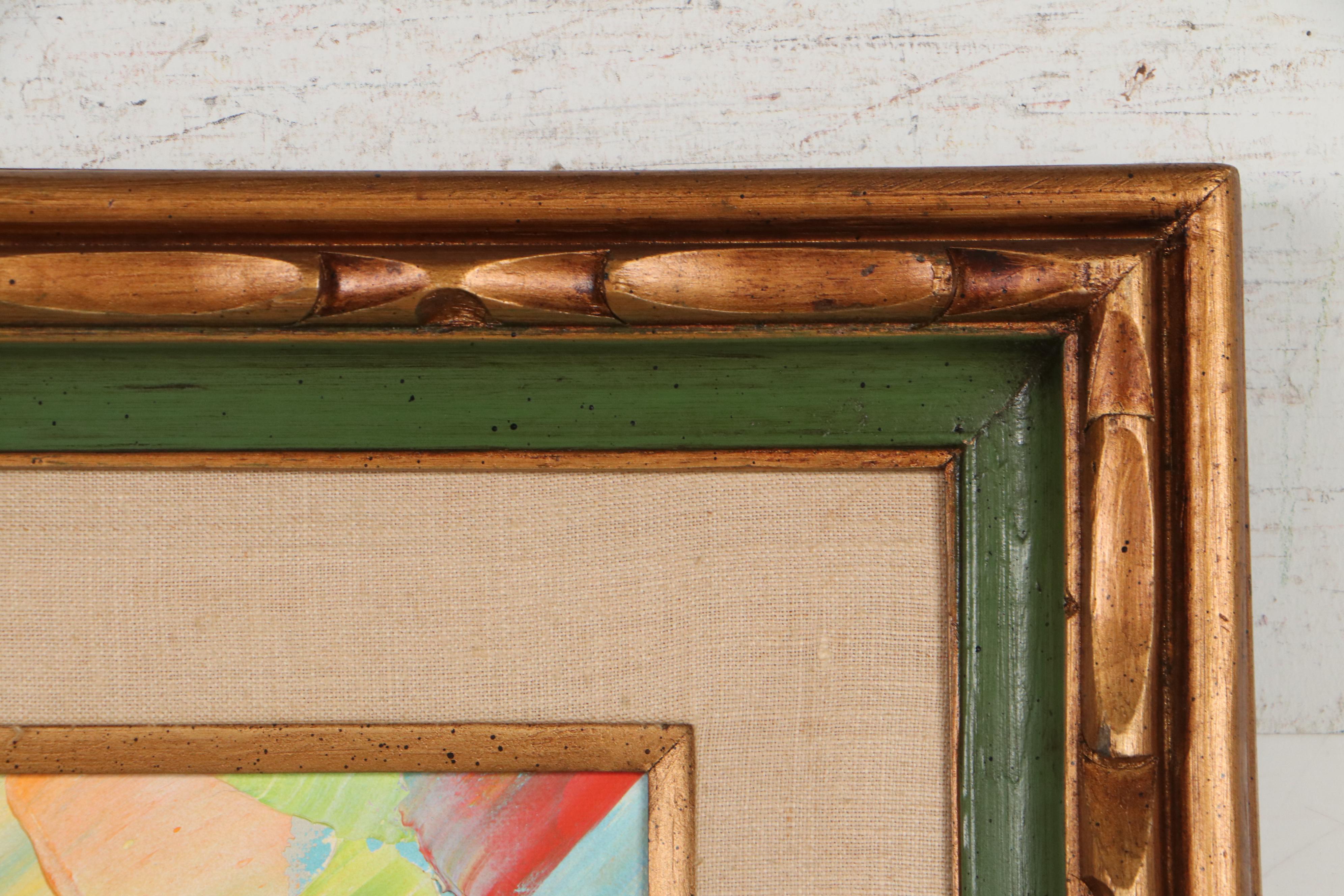 Louis Spiegel Mixed Media Painting of a Clown, 19704