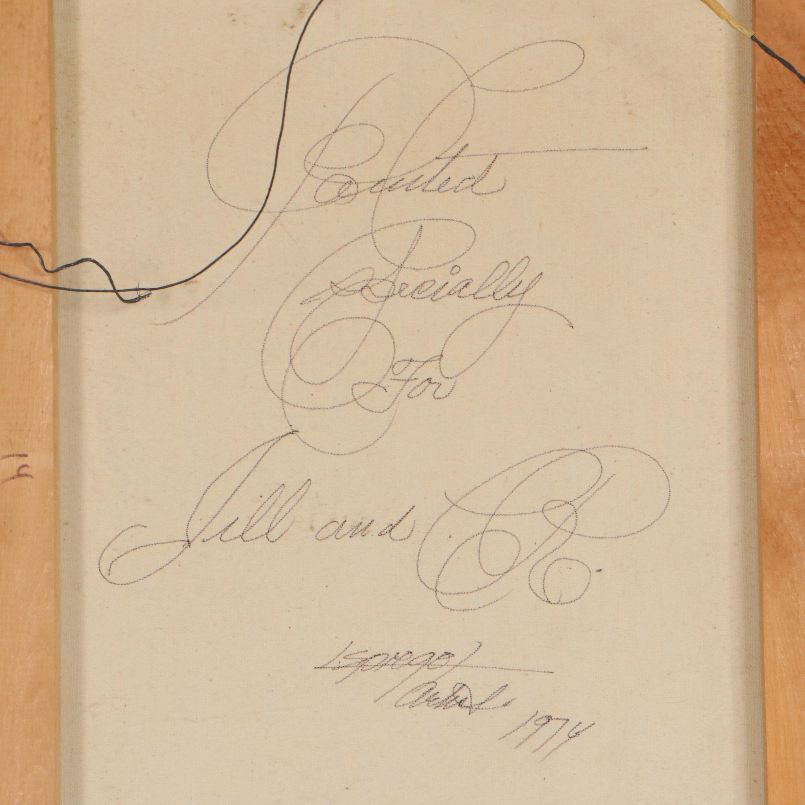 Louis Spiegel Mixed Media Painting of a Clown, 19704