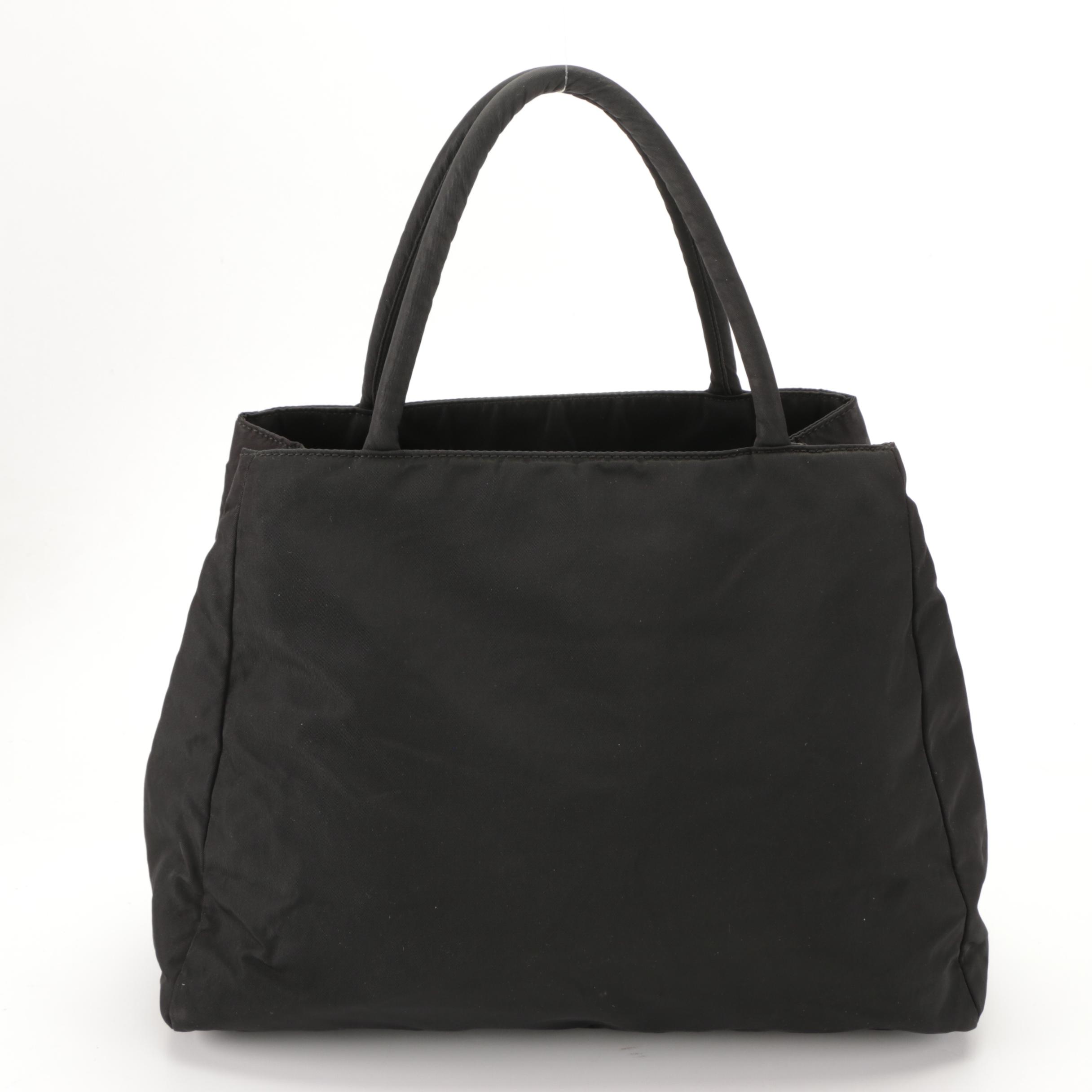 Prada Black Nylon Tote Bag