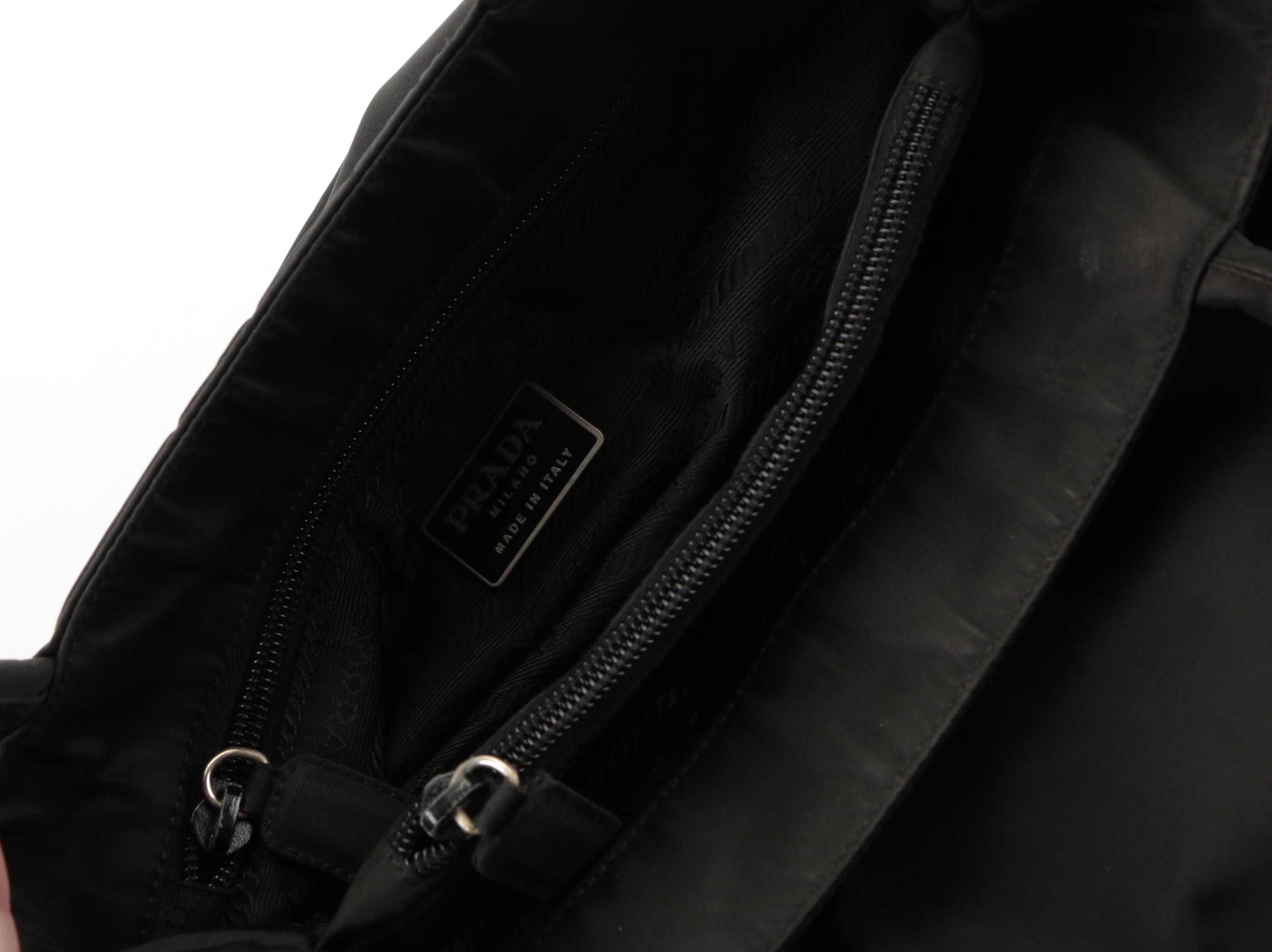 Prada Black Nylon Tote Bag