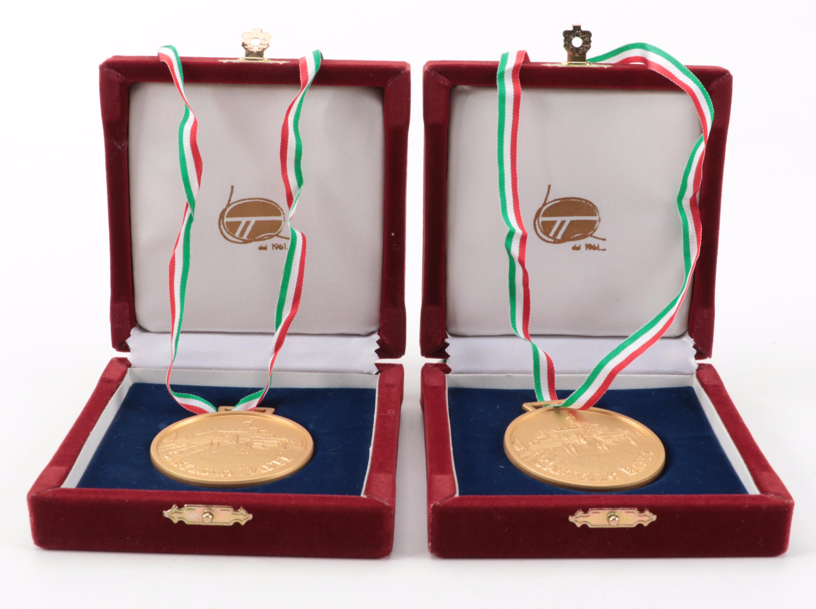 Oceania Club Luggage Tag with Castello Banfi Brass Medals