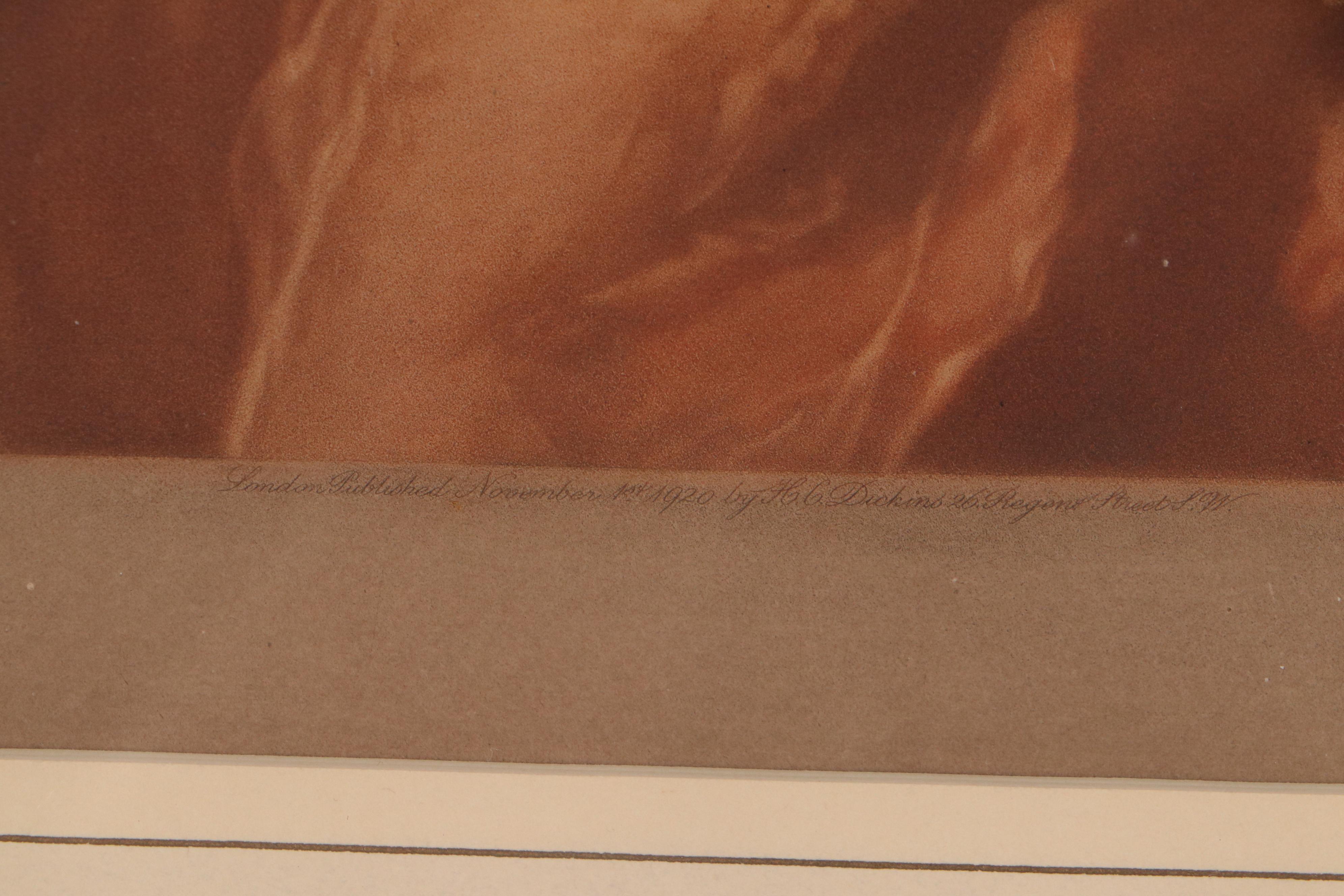 Thomas Crawford Hand-Colored Mezzotint "Madame Bergeret de Frouville as Diana"