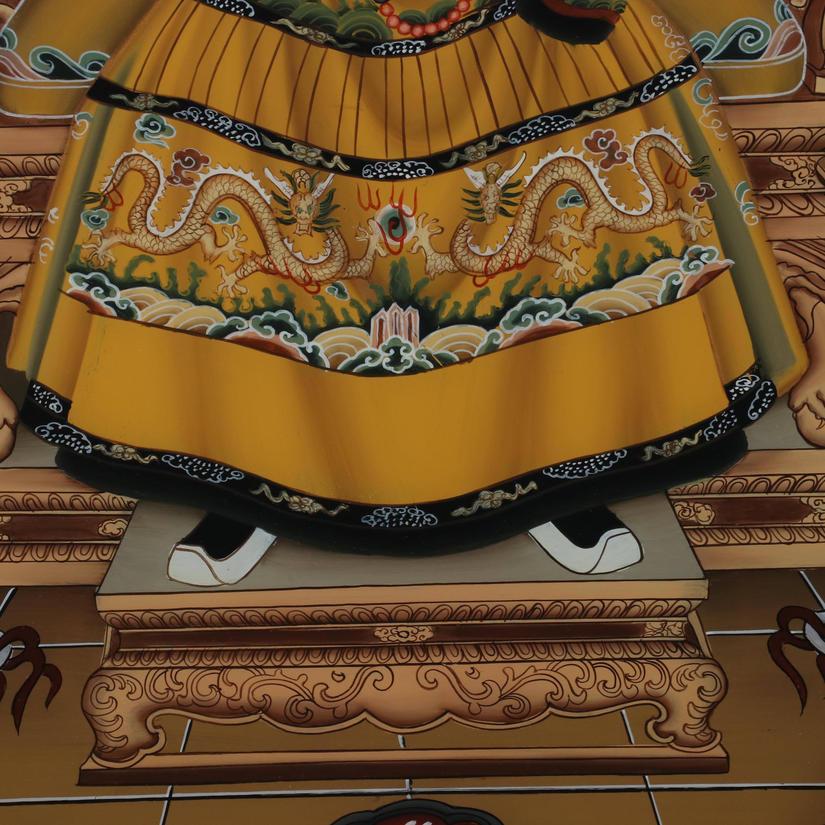 Chinese Emperor and Empress Table Screens