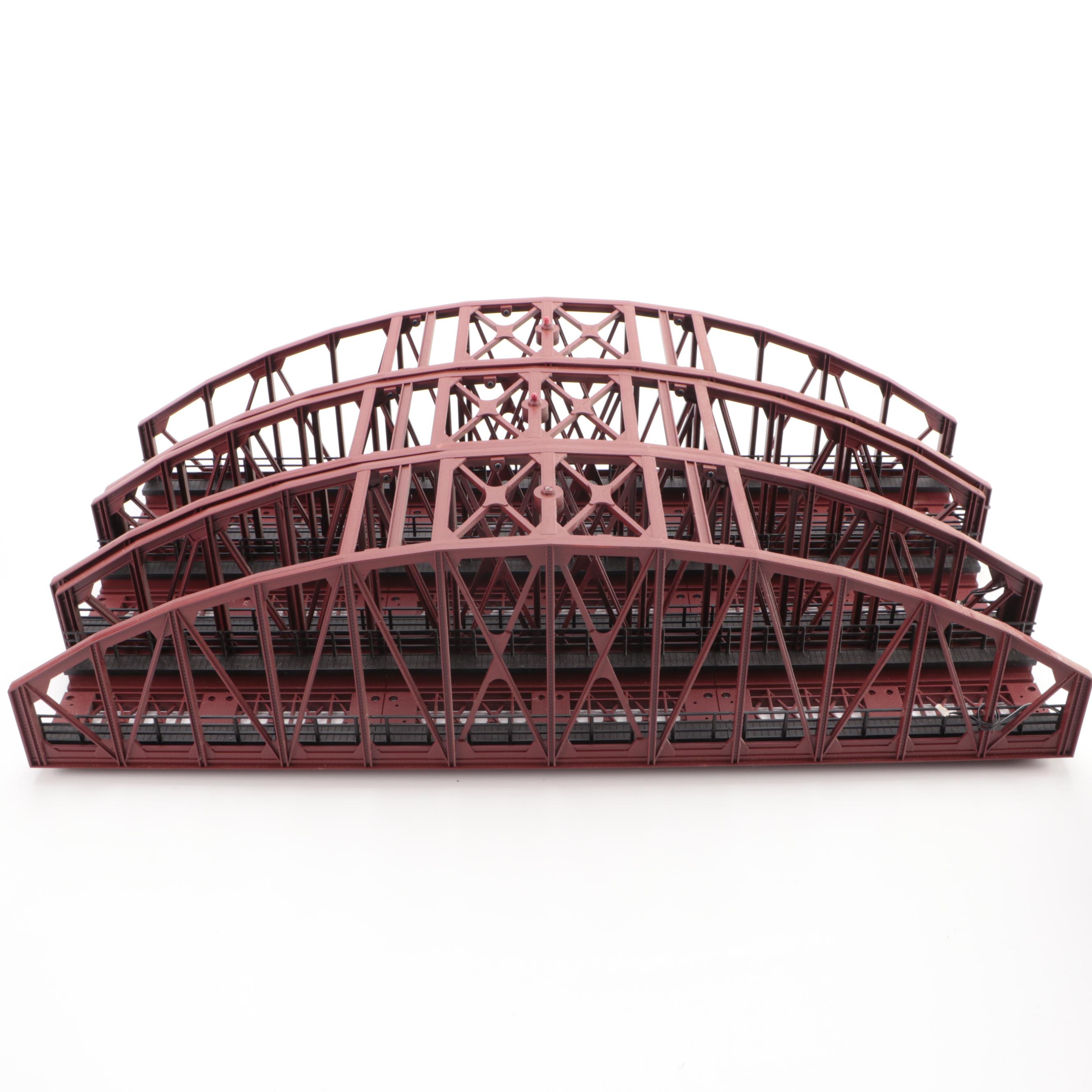 Lionel O Guage Train Station with Other Lionel Buildings and MTH Bridges