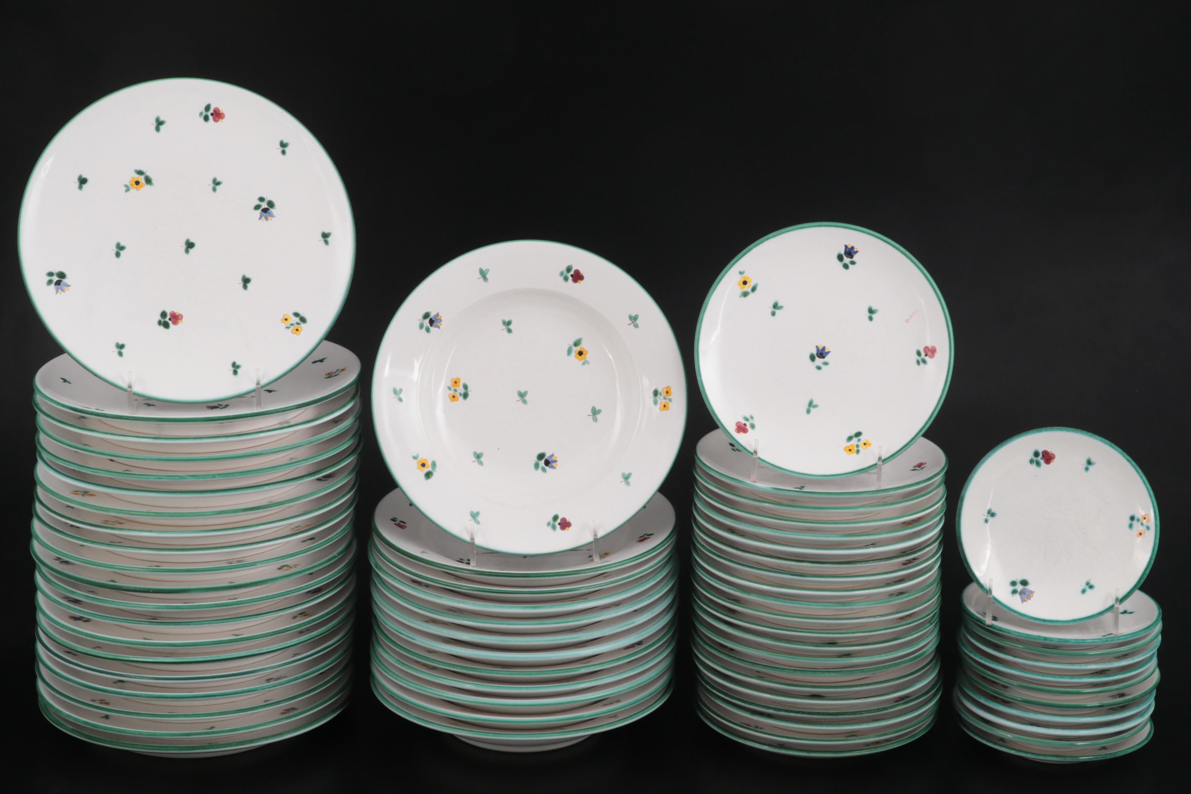 Gmundner Keramik "Alpine Flowers" Ceramic Dinnerware and Table Accessories