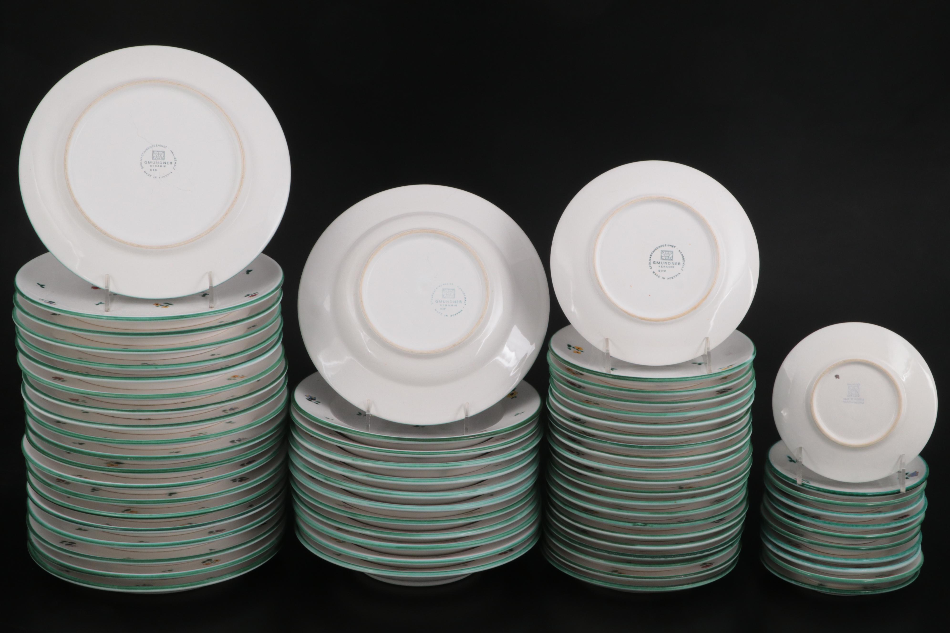 Gmundner Keramik "Alpine Flowers" Ceramic Dinnerware and Table Accessories