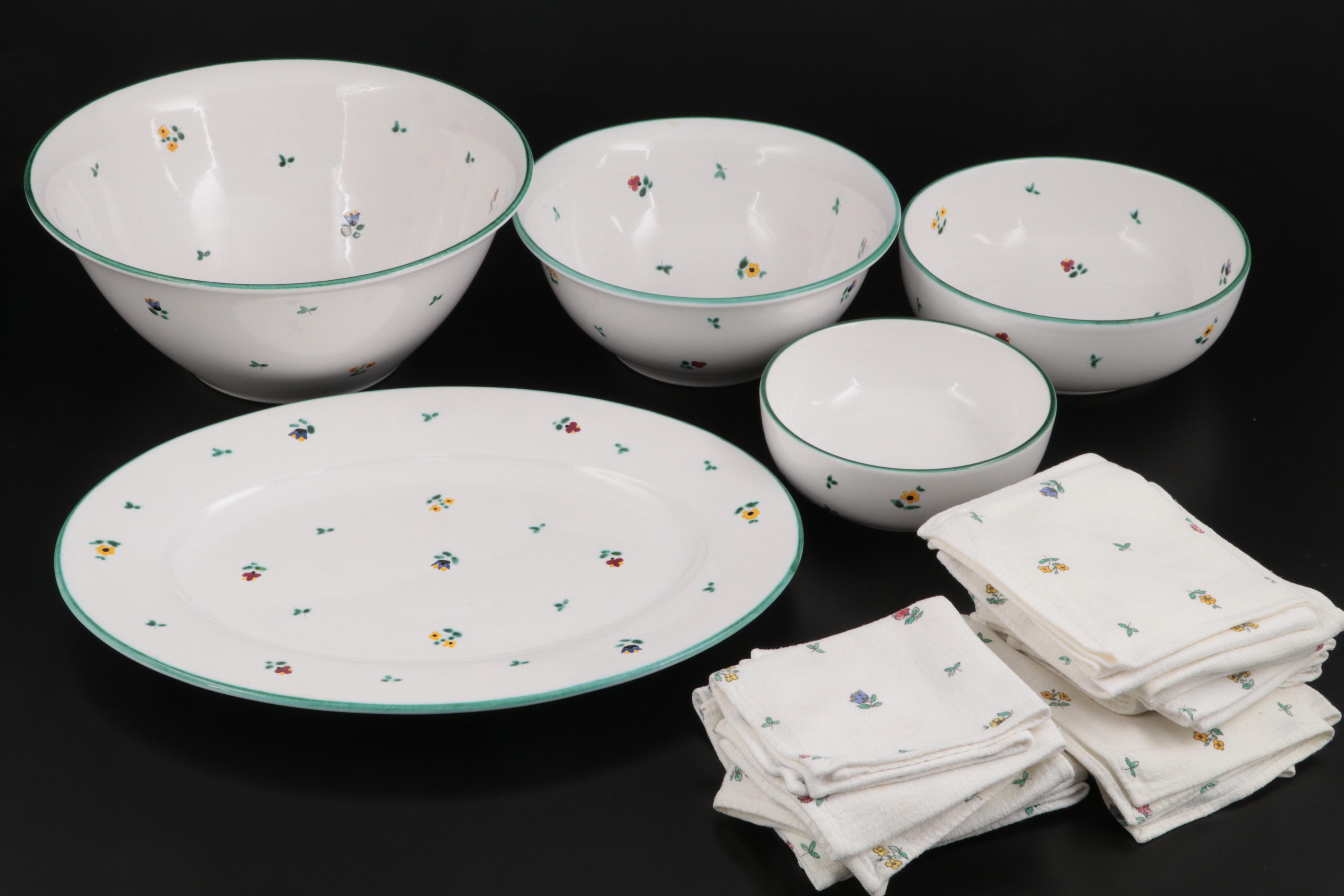 Gmundner Keramik "Alpine Flowers" Ceramic Dinnerware and Table Accessories