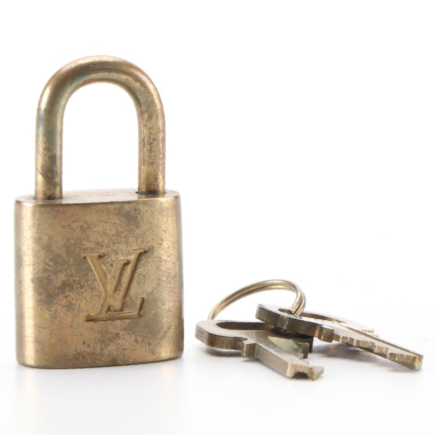 Louis Vuitton Brass Padlock and Keys