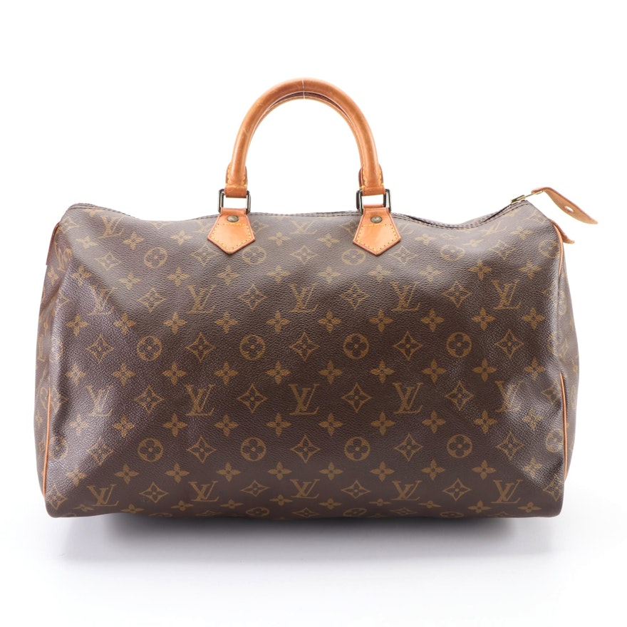 Louis Vuitton Speedy 40 in Monogram Canvas and Vachetta Leather