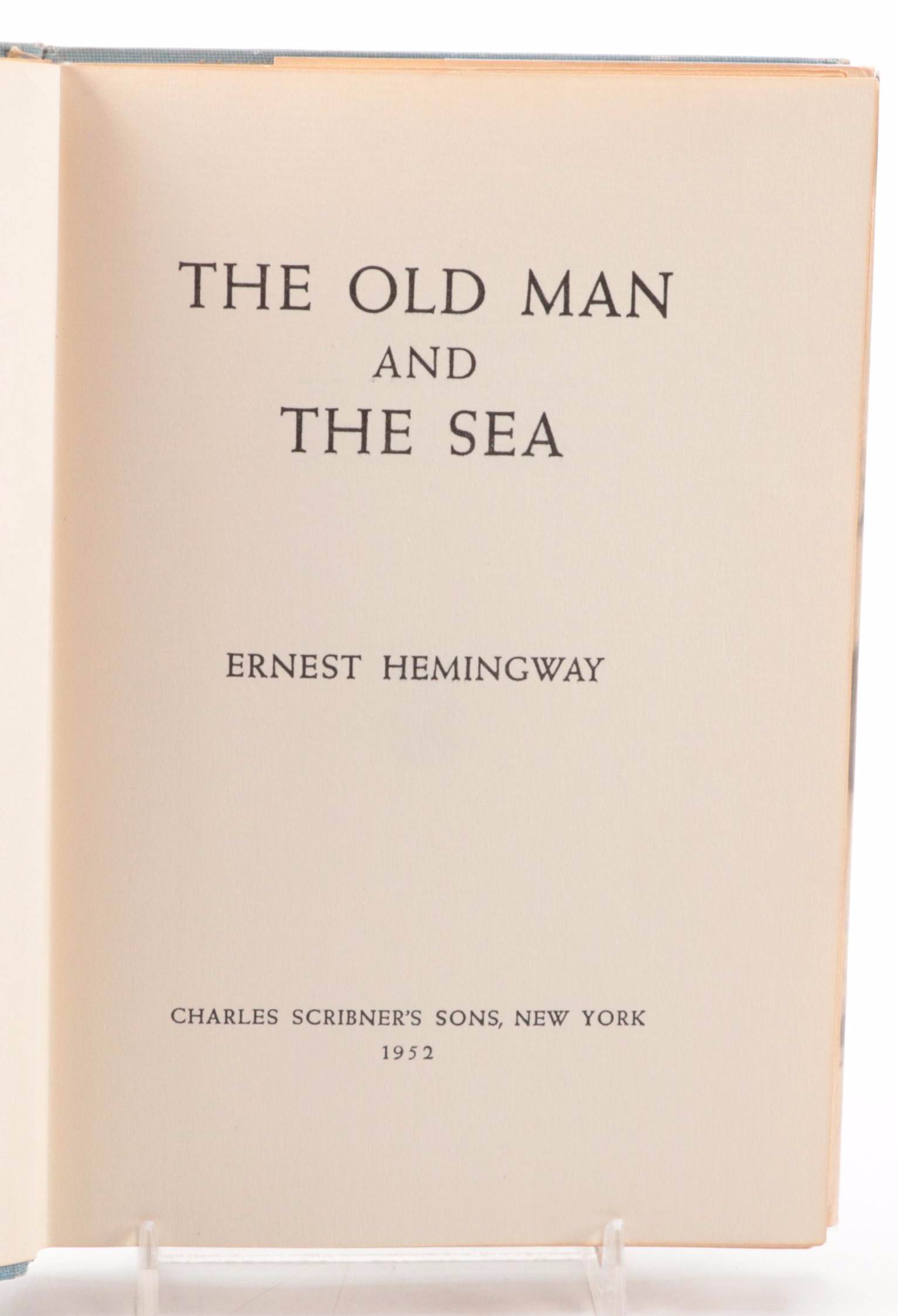 First Edition "The Old Man and the Sea" by Ernest Hemingway, 1952