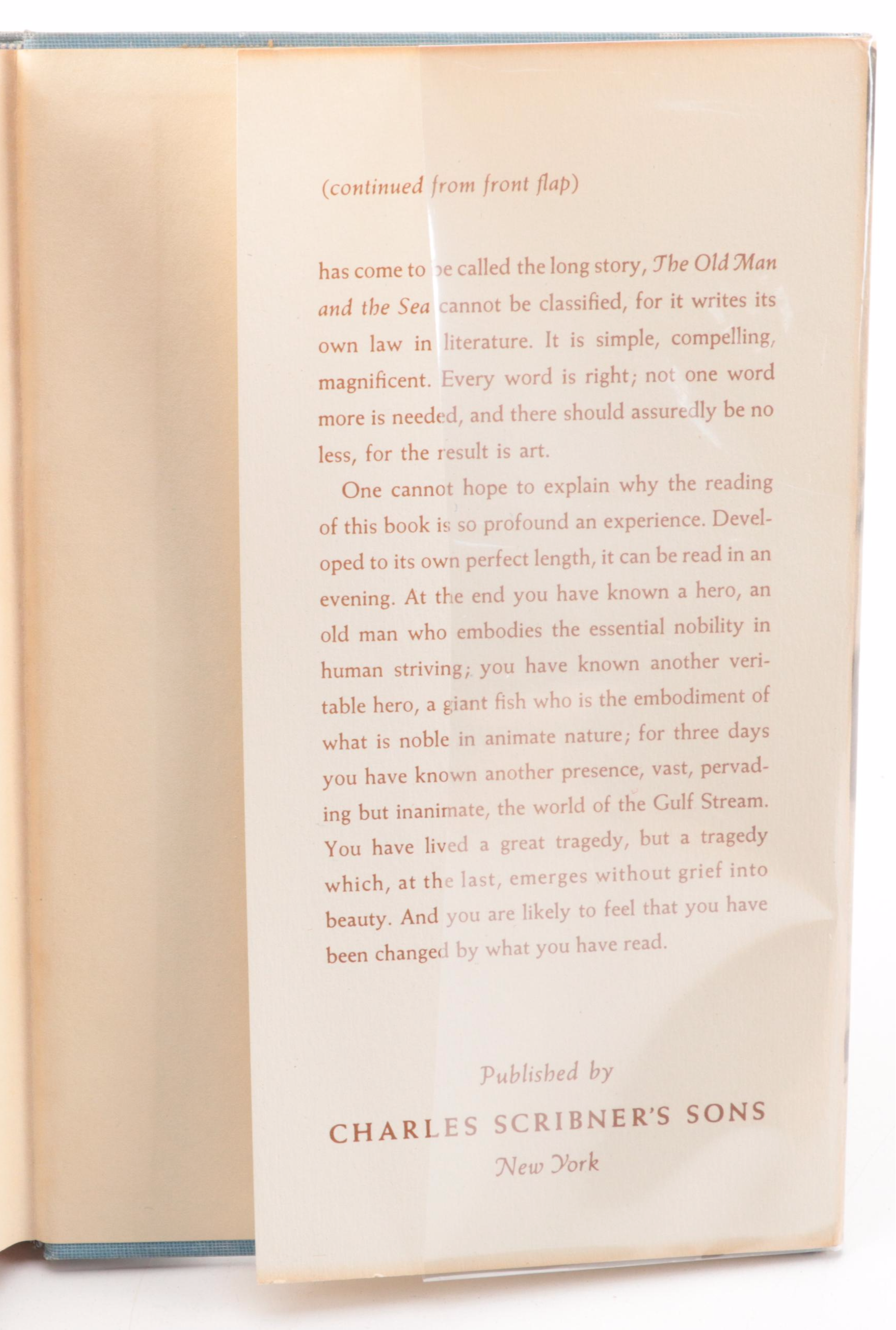 First Edition "The Old Man and the Sea" by Ernest Hemingway, 1952