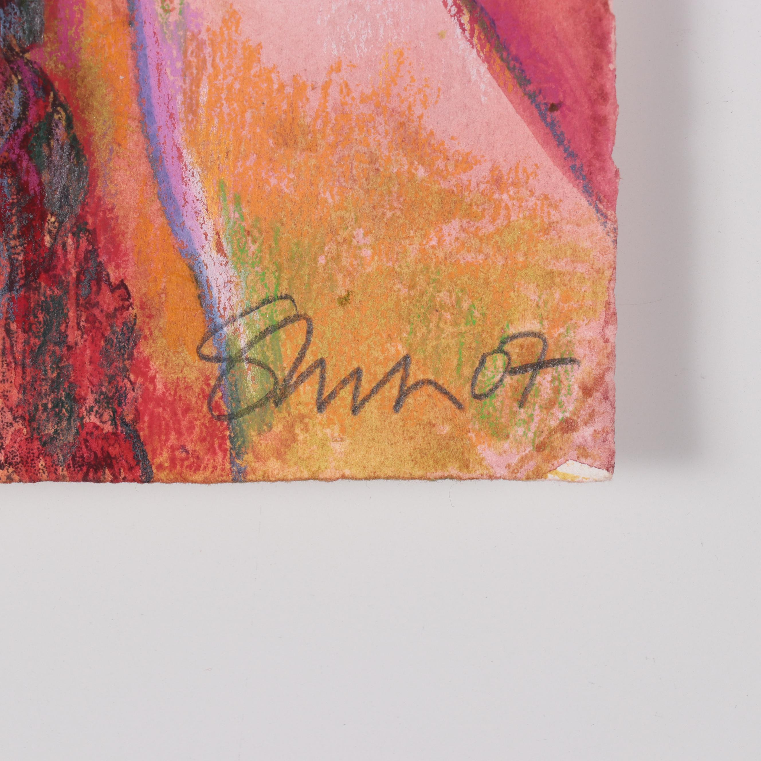 Sarah Roush Abstract Mixed Media Painting, 2007