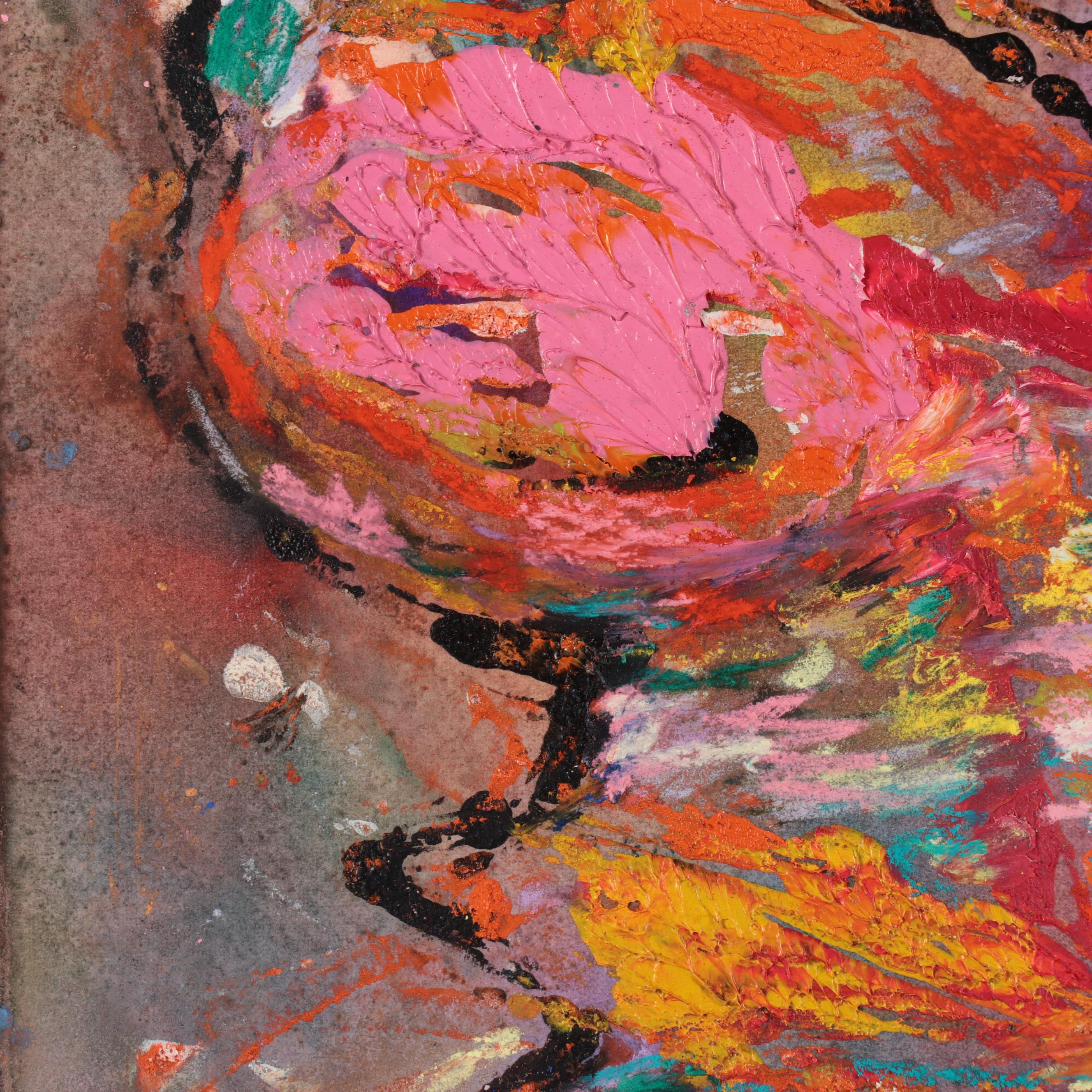 Sarah Roush Abstract Mixed Media Painting "Dancing Las Vegas I"