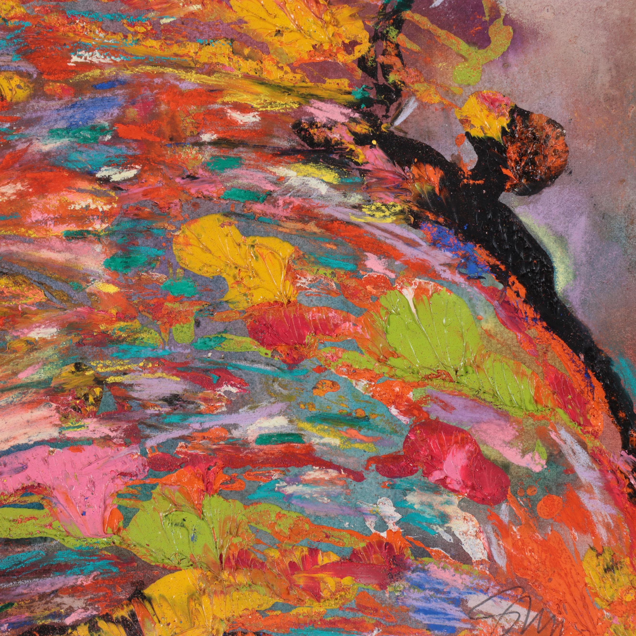 Sarah Roush Abstract Mixed Media Painting "Dancing Las Vegas I"