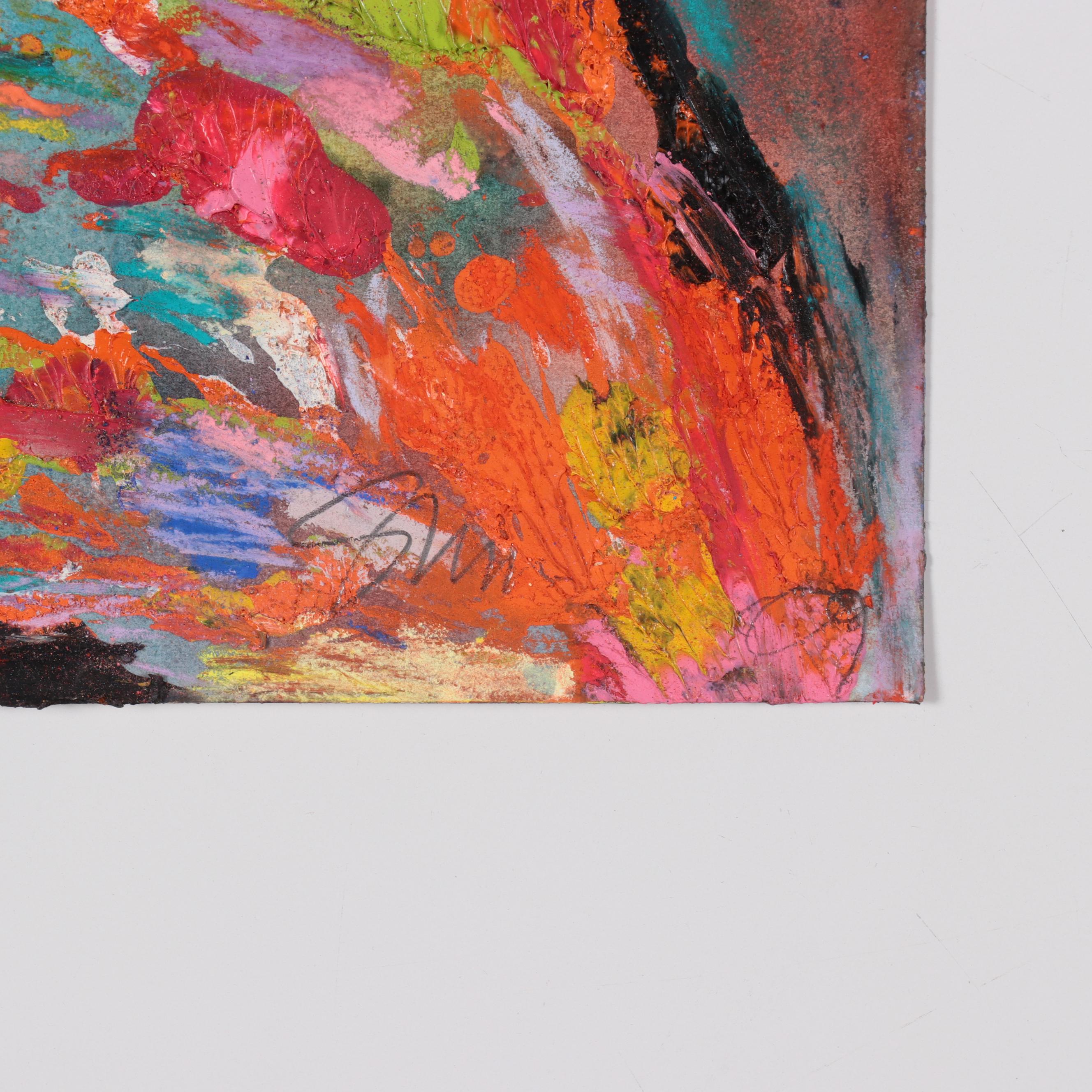 Sarah Roush Abstract Mixed Media Painting "Dancing Las Vegas I"