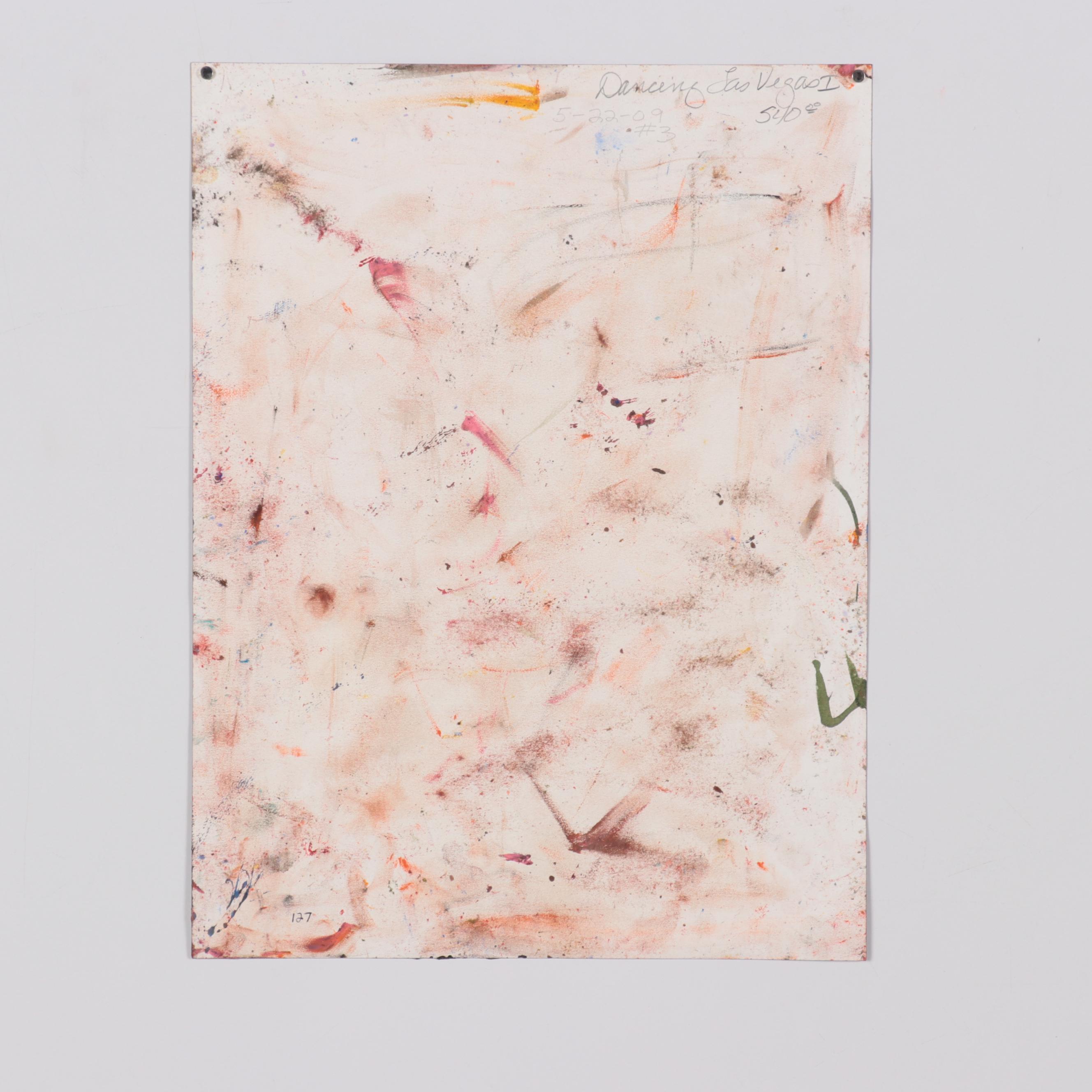 Sarah Roush Abstract Mixed Media Painting "Dancing Las Vegas I"