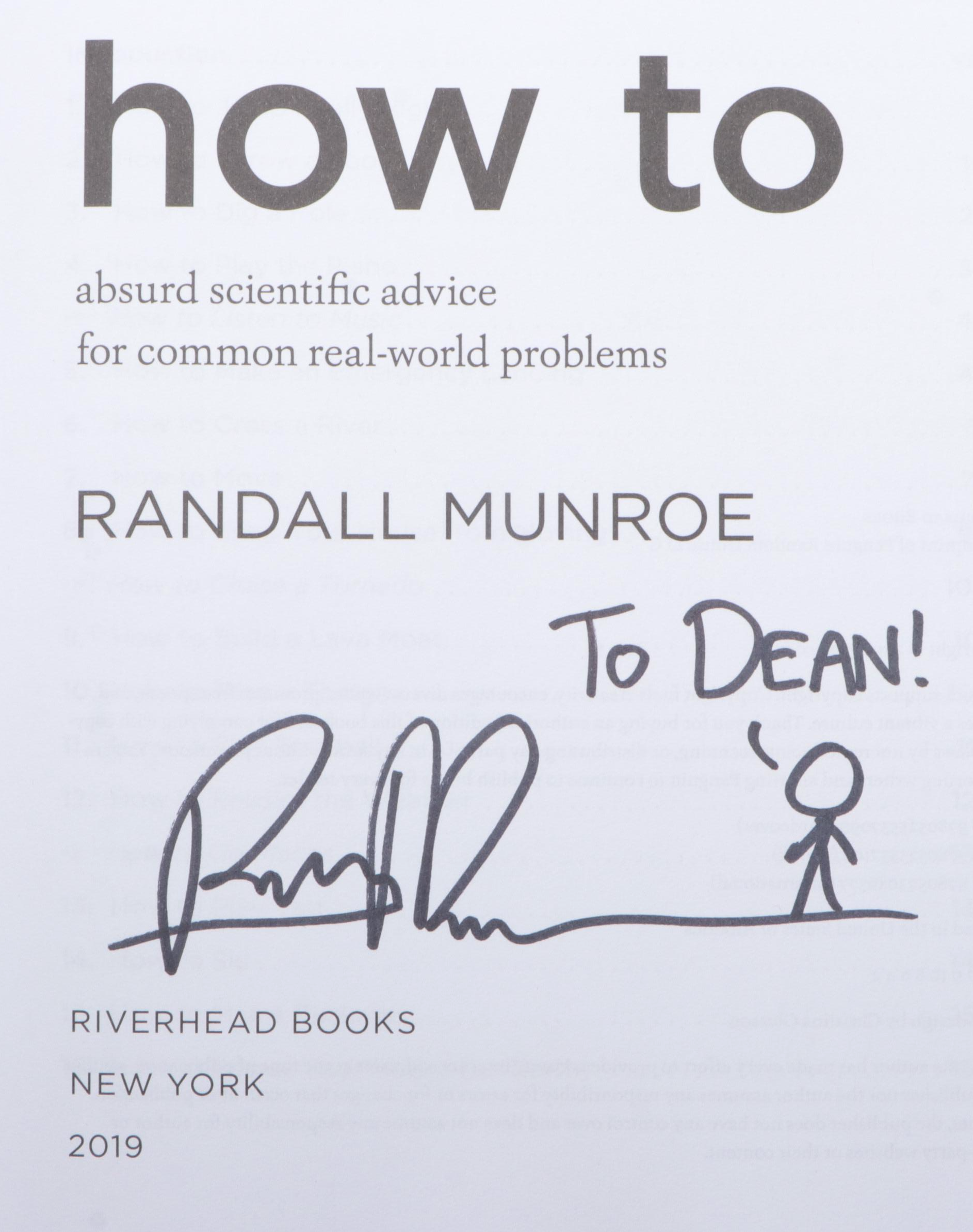 Signed First Edition "How To" by Randall Munroe, 2019