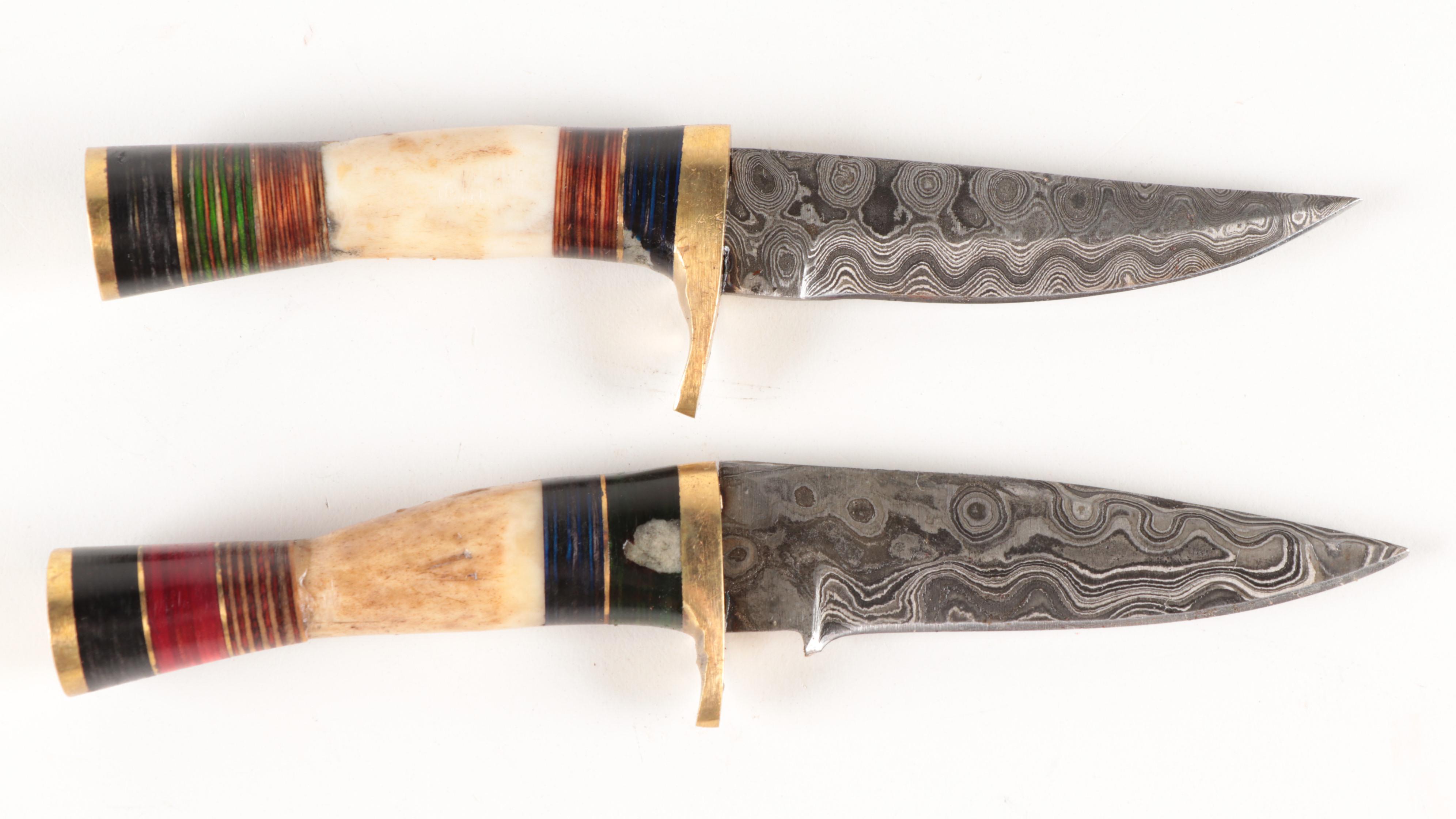 Damscus Steel Fixed Blade and Folding Knife Collection