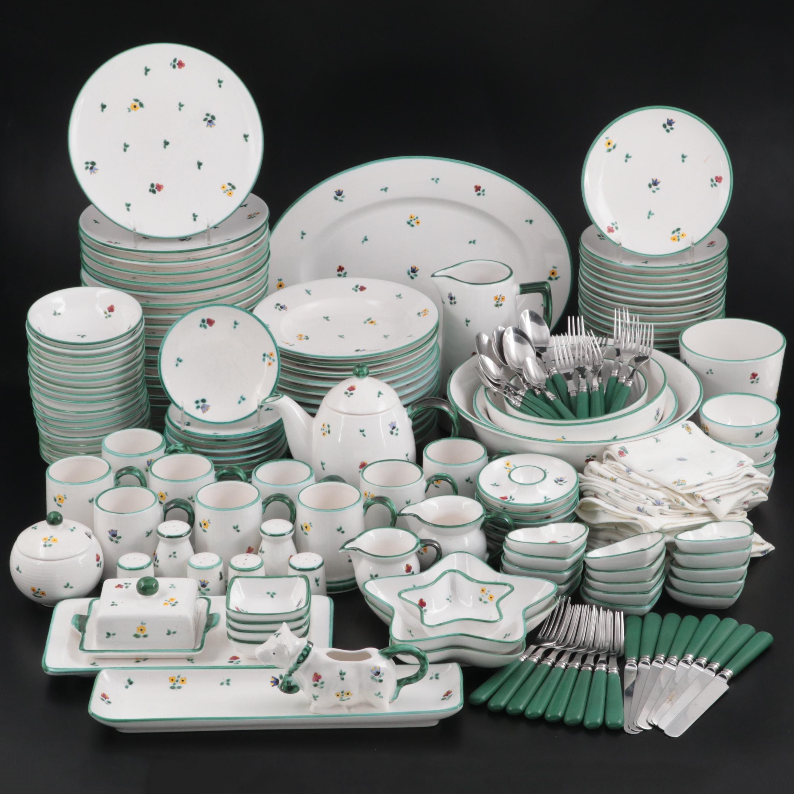 Gmundner Keramik "Alpine Flowers" Ceramic Dinnerware and Table Accessories