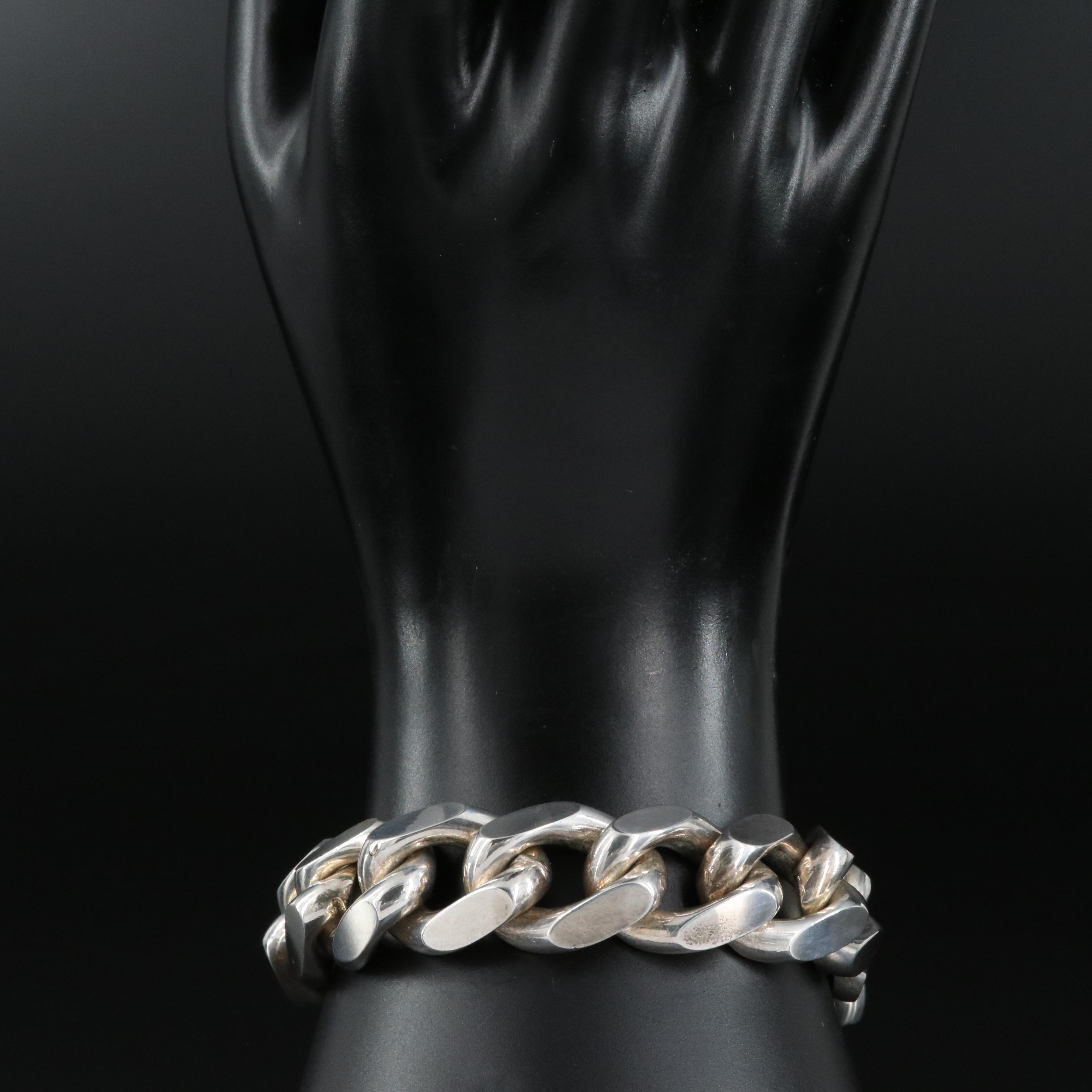 UnoAErre 800 Silver Curb Chain Bracelet