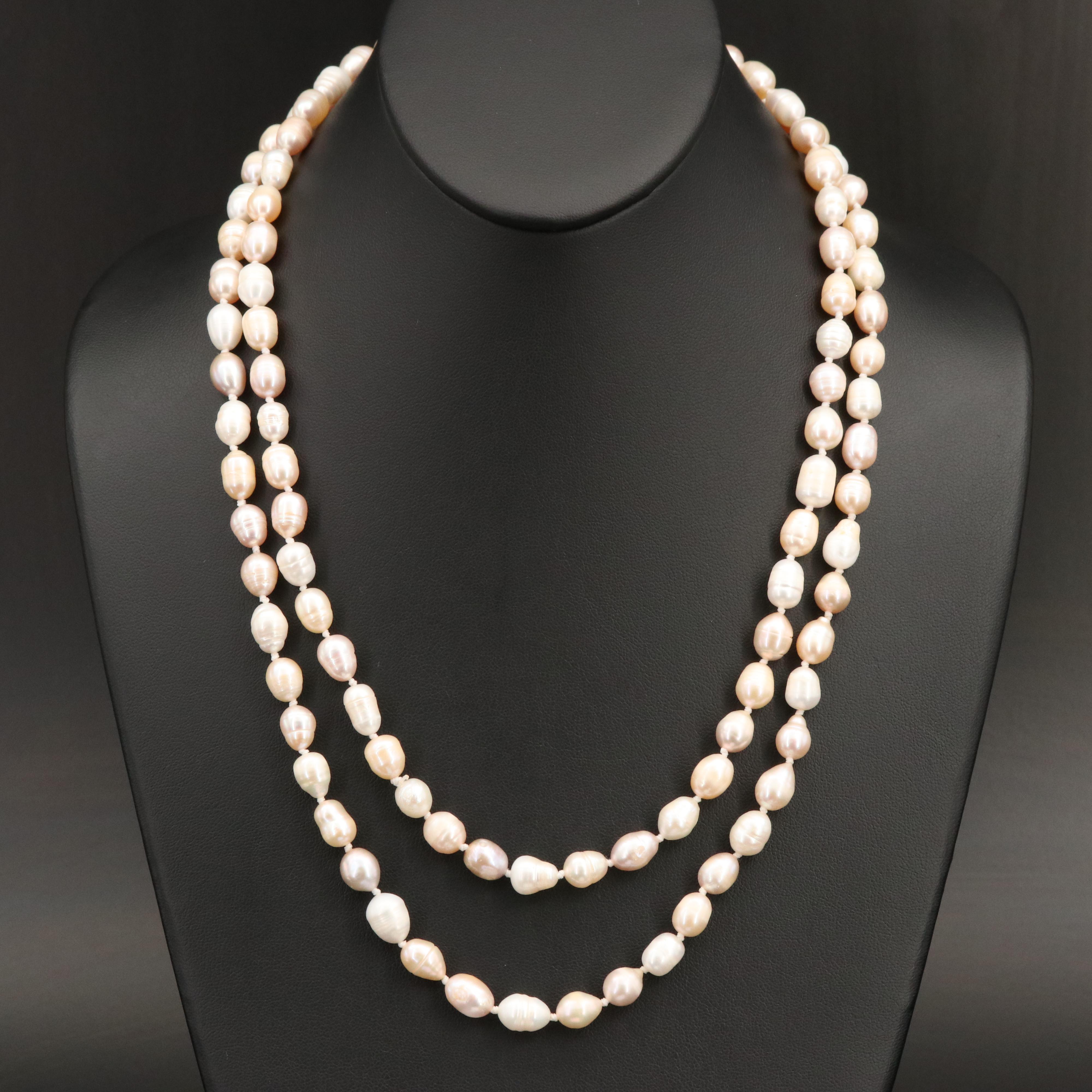 Rope Length Pearl Necklace