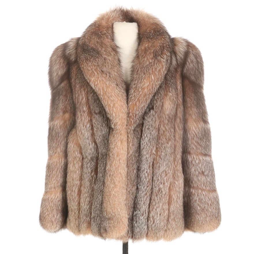 Crystal Fox Fur Jacket, Late 20th Century