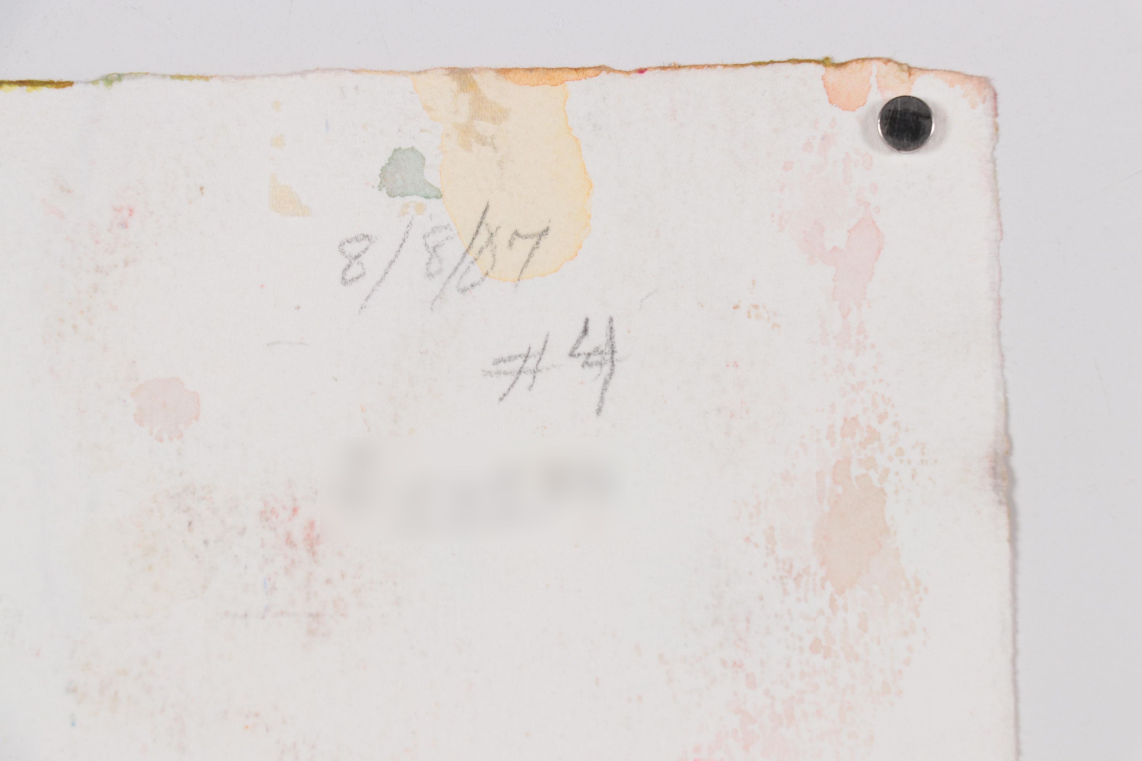 Sarah Roush Abstract Mixed Media Painting, 2007