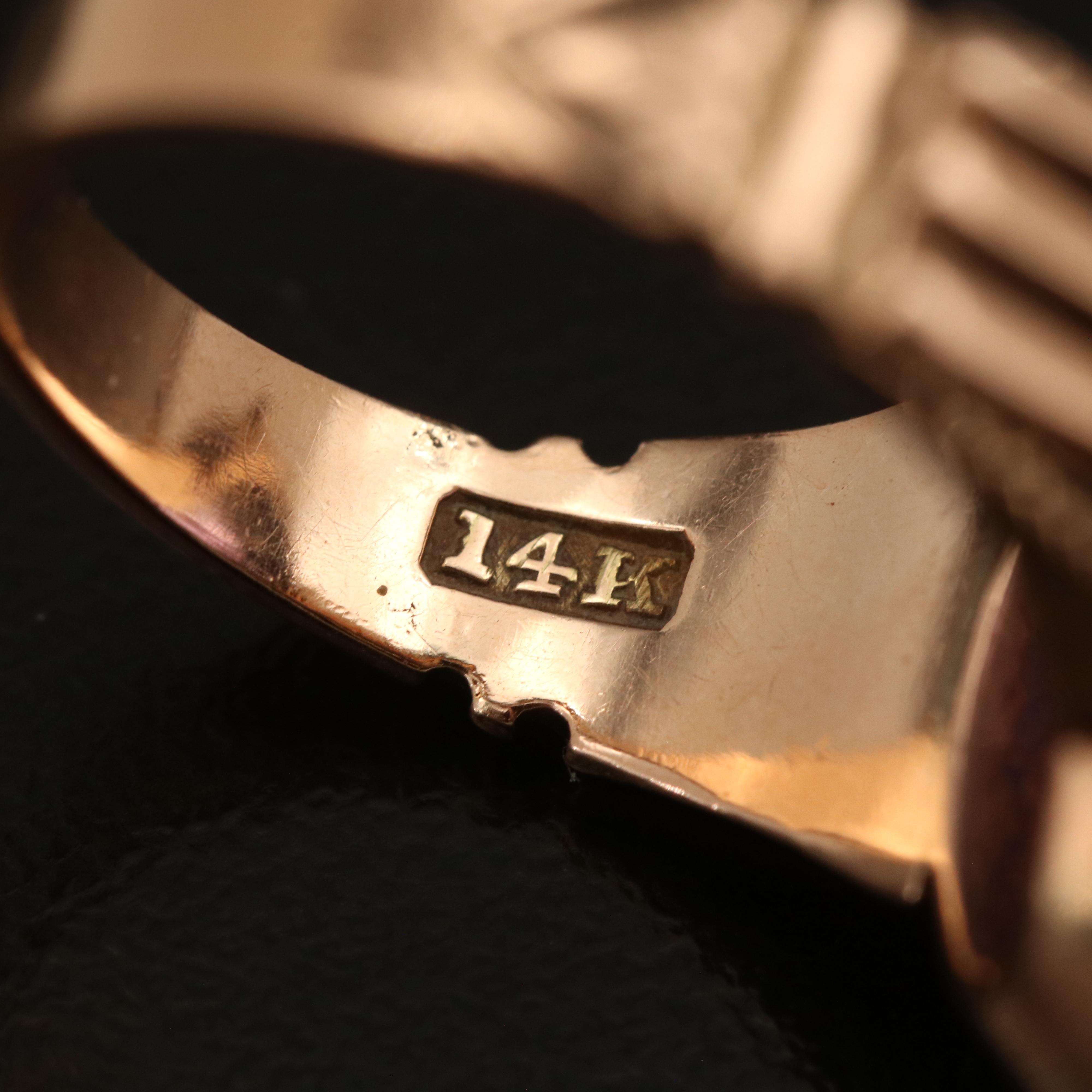 Mid Victorian Antique 10K Rose Gold Amethyst Ring