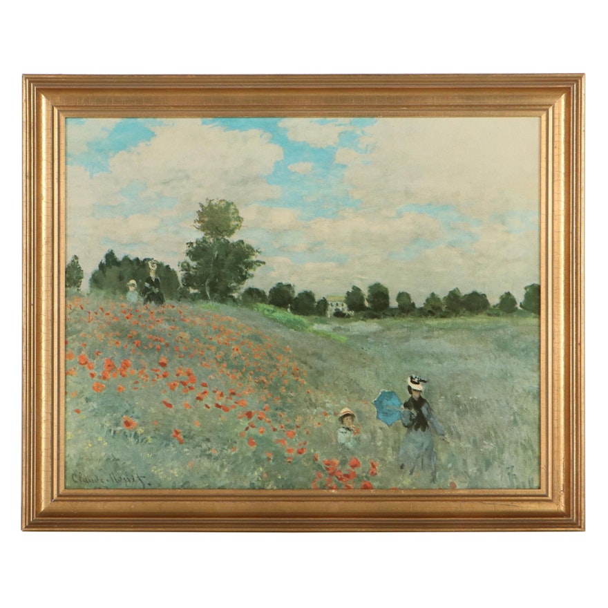 Giclée After Claude Monet "Poppy Field," Circa 2000