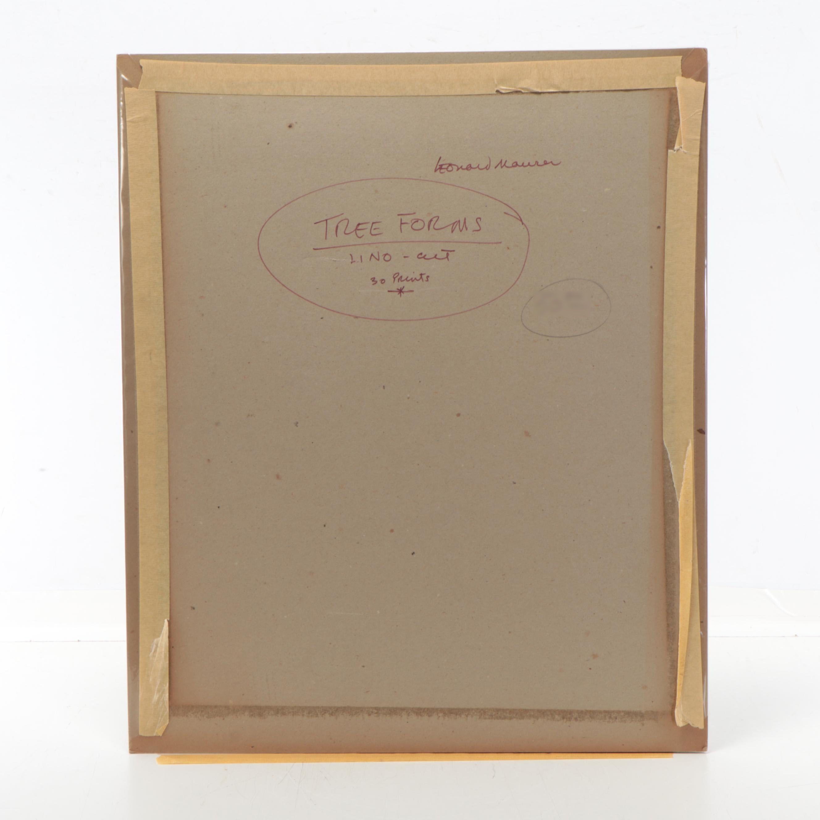 Leonard Maurer Linoleum Cuts Including "Nude"