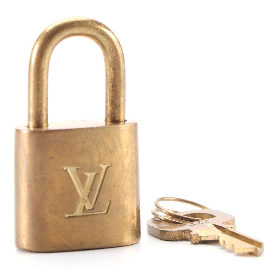 Louis Vuitton Brass Padlock and Key