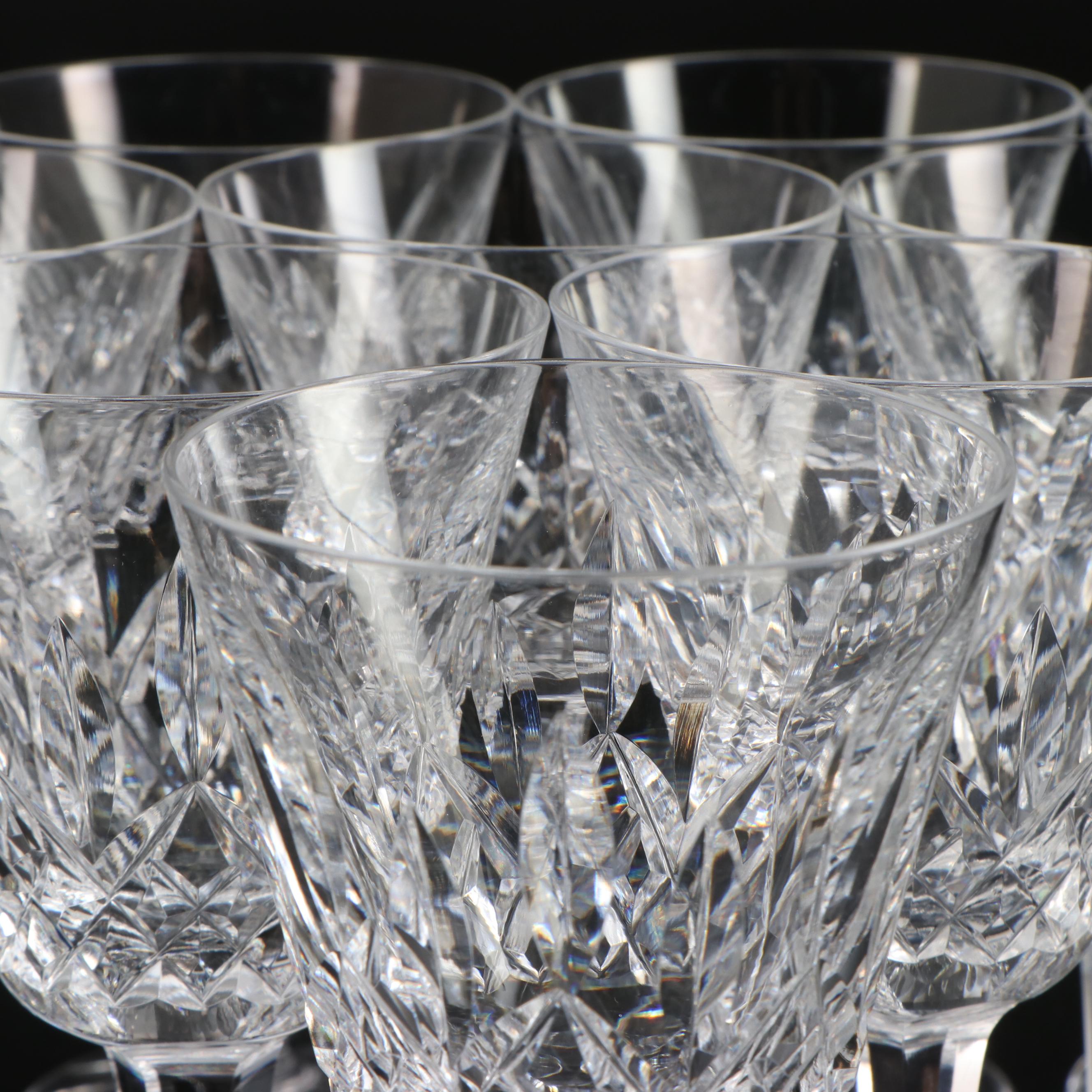 Waterford Crystal "Lismore" Claret Wine Glasses