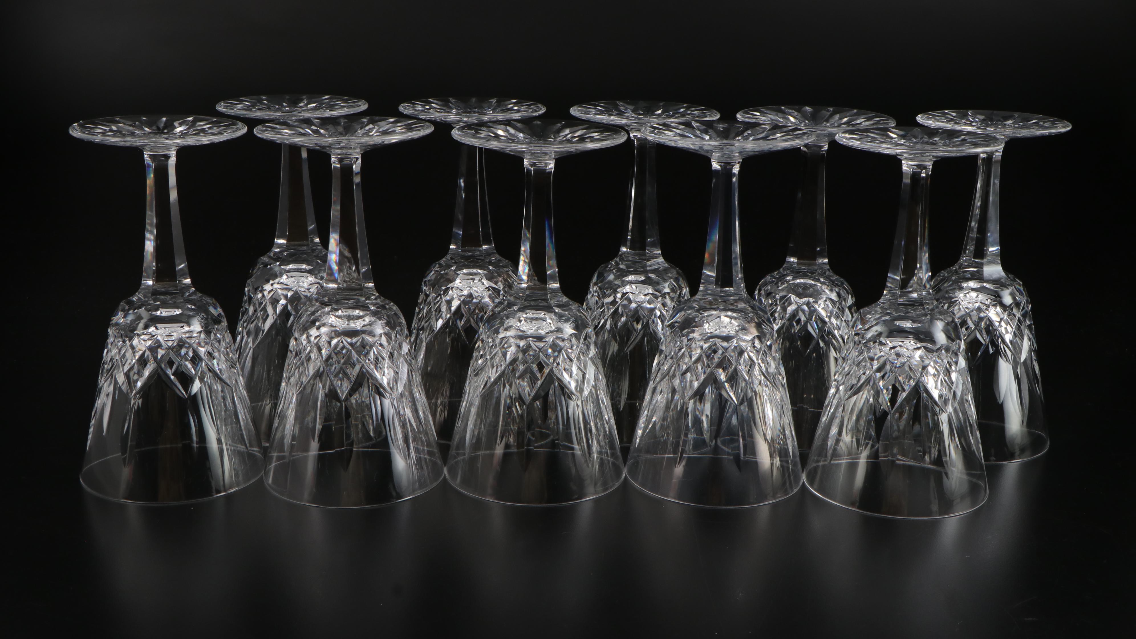 Waterford Crystal "Lismore" Claret Wine Glasses