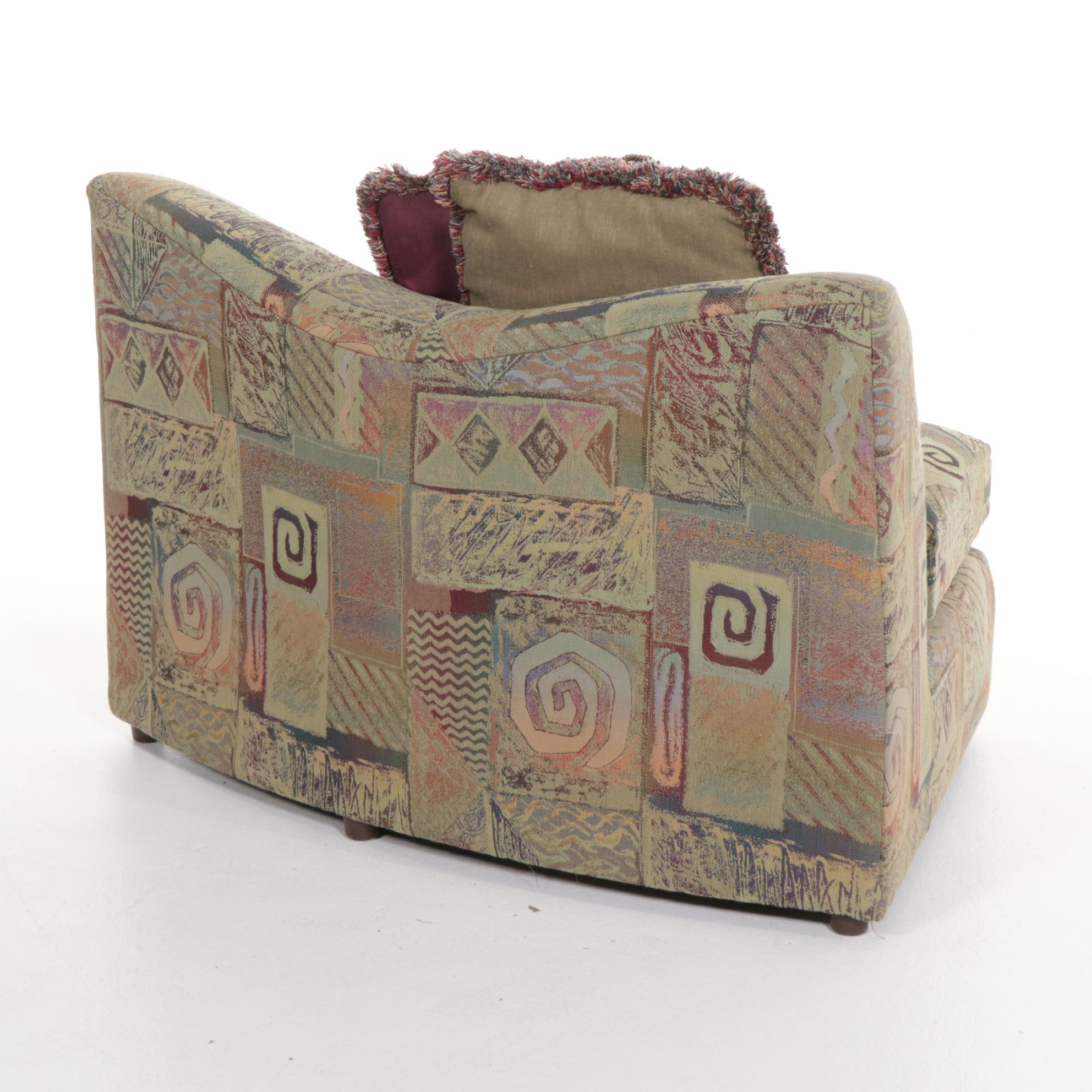 Bassett Five-Piece Upholstered Modular Seating Group, Late 20th Century