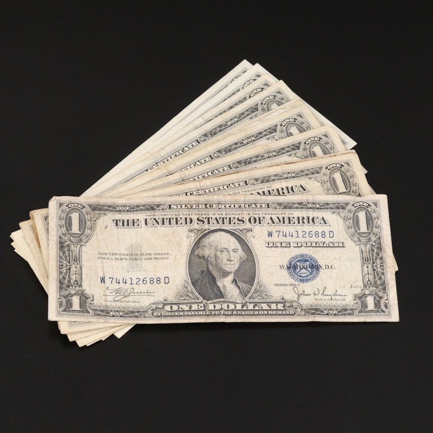 Collection of Eighteen United States Small-Size Silver Certificates