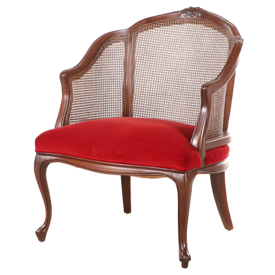 French Provincial Style Cane Back Armchair, Mid to Late 20th Century
