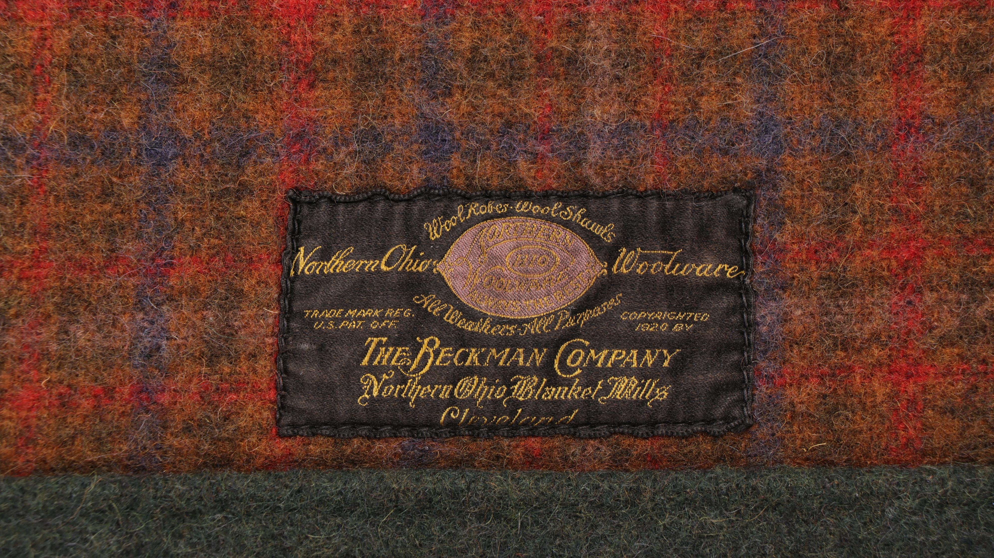 Beckman Company Ohio Wool Plaid Throw