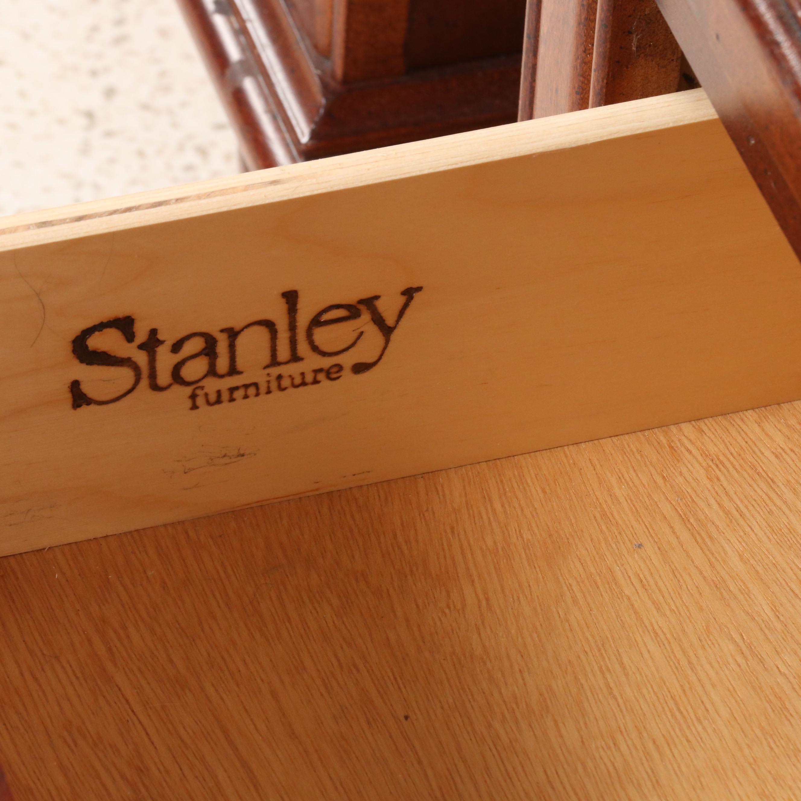 Pair of Stanley Nightstands with Faux Marble Top Inserts