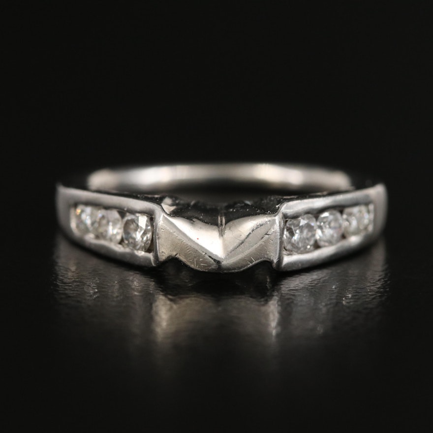 Platinum 0.30 CTW Diamond Fitted Ring