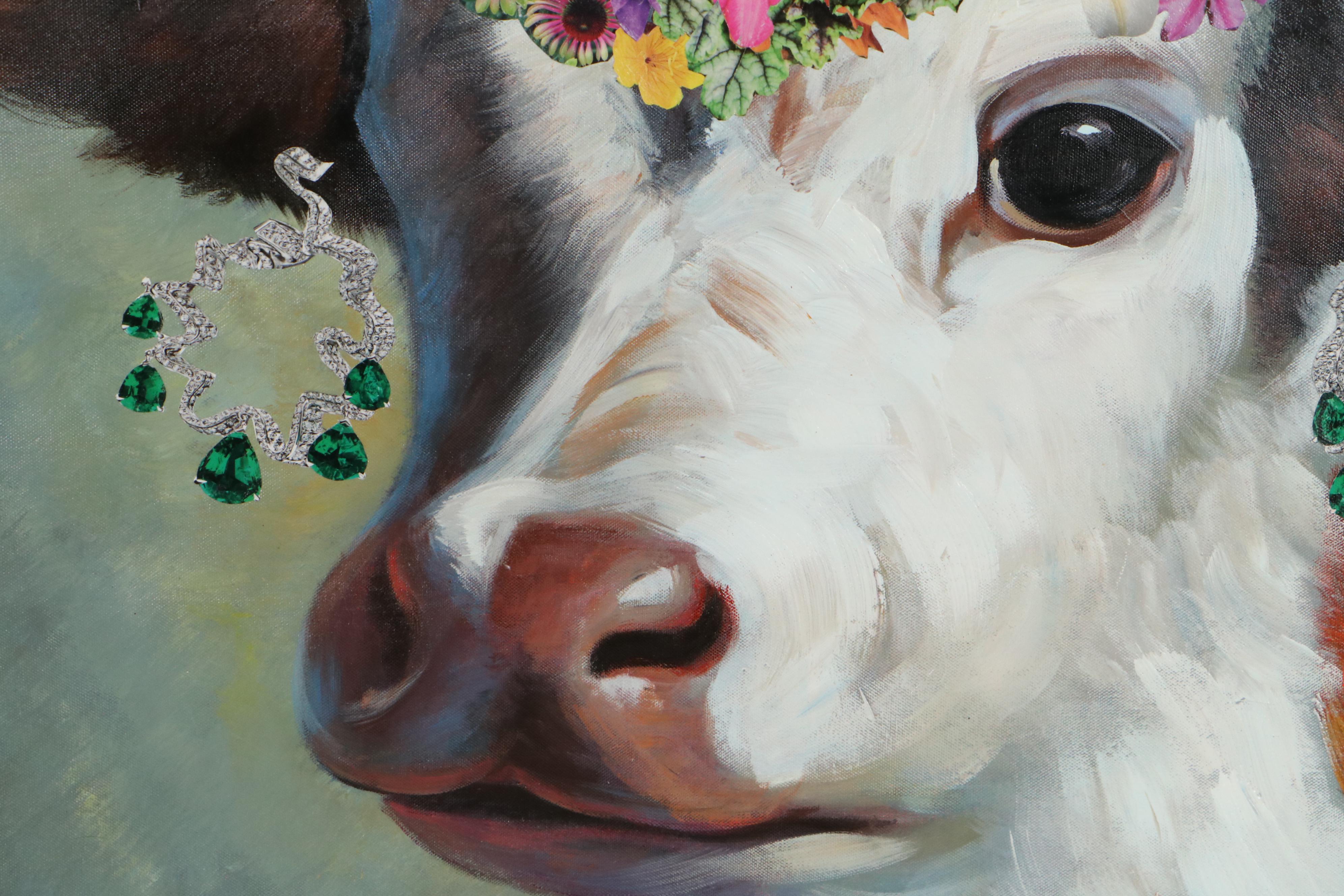 Rebecca Manns Mixed Media "Fancy," 2021